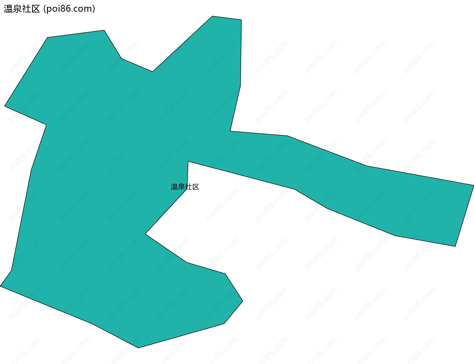 温泉社区边界地图