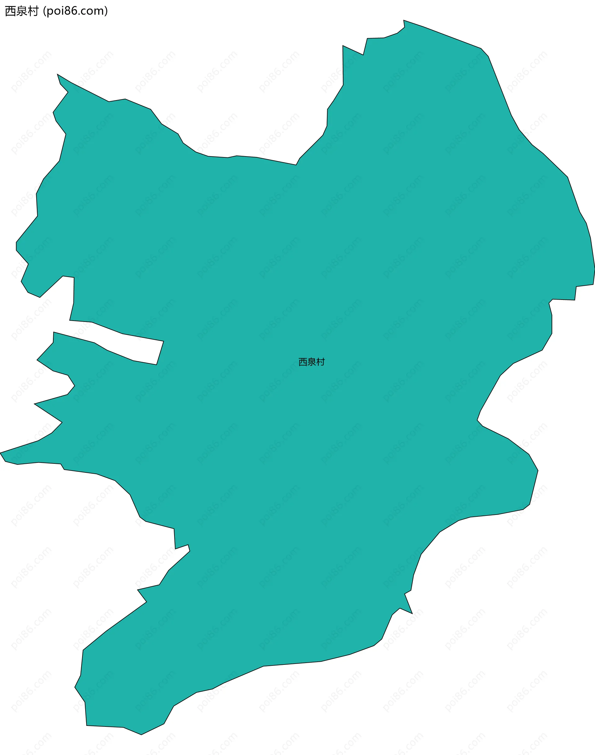 西泉村边界地图