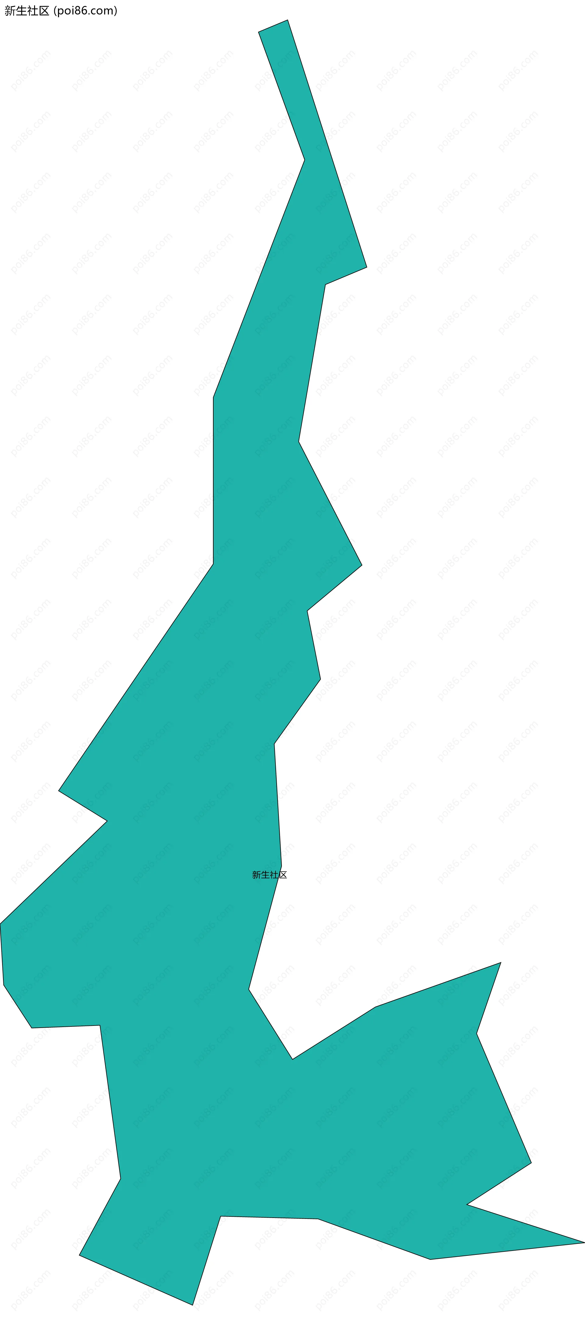 新生社区边界地图