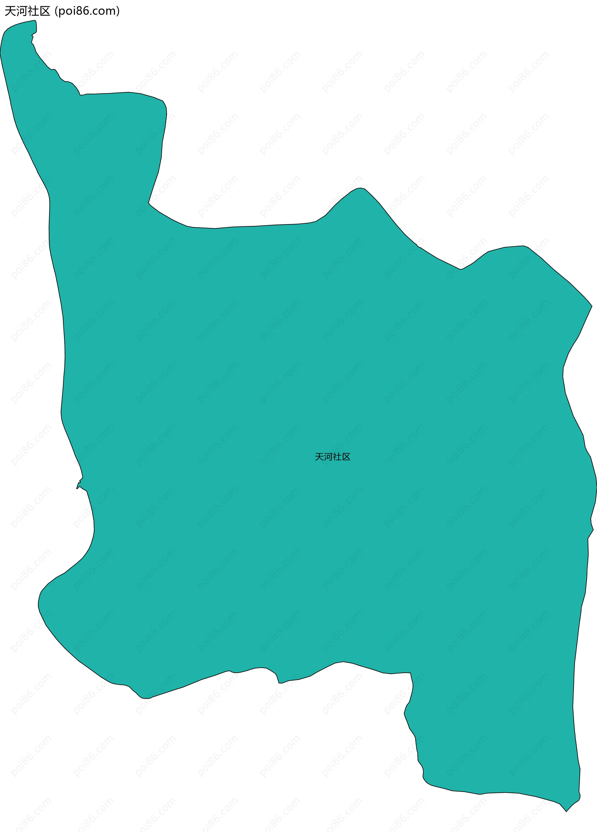 天河社区边界地图