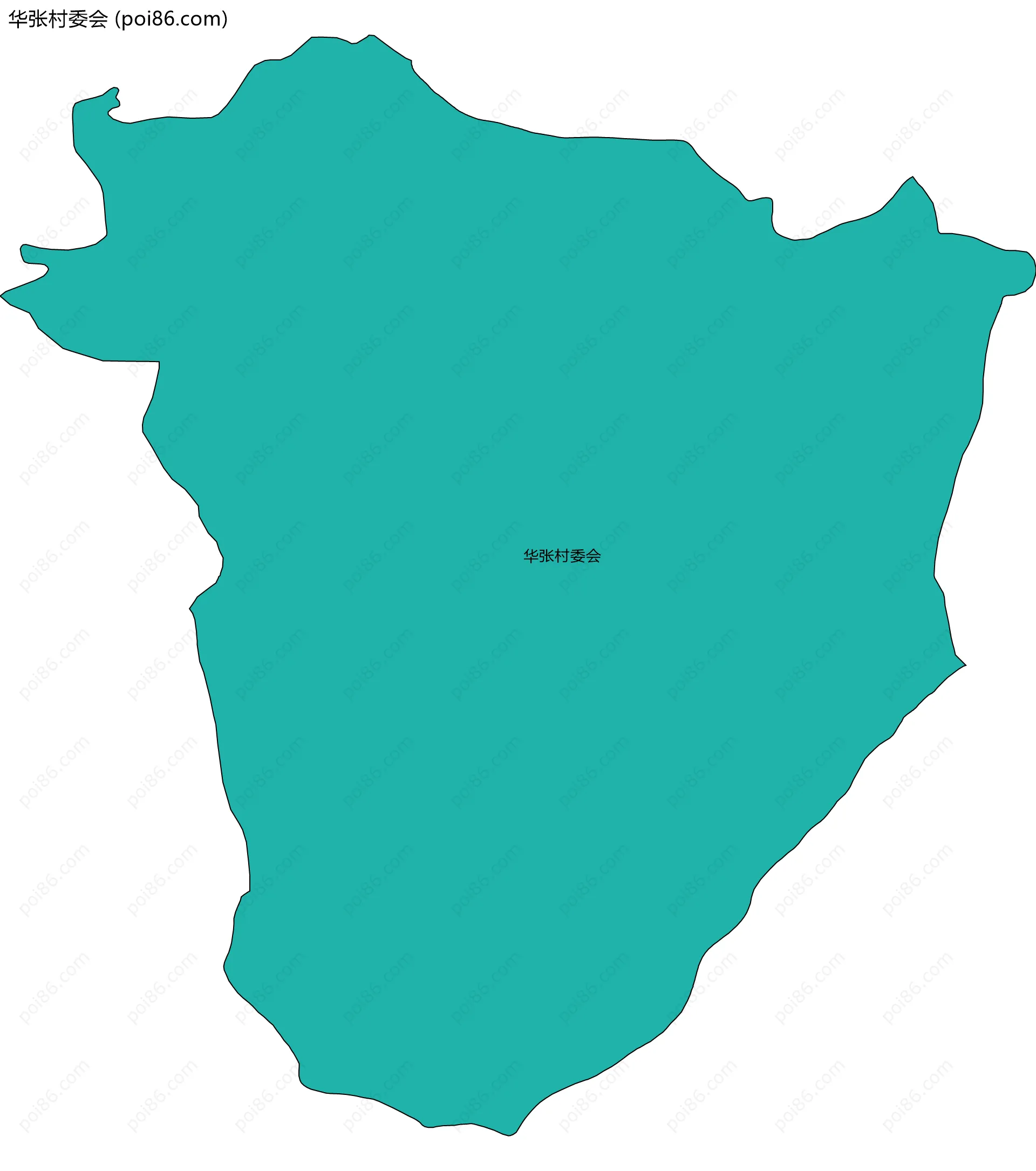 华张村委会边界地图