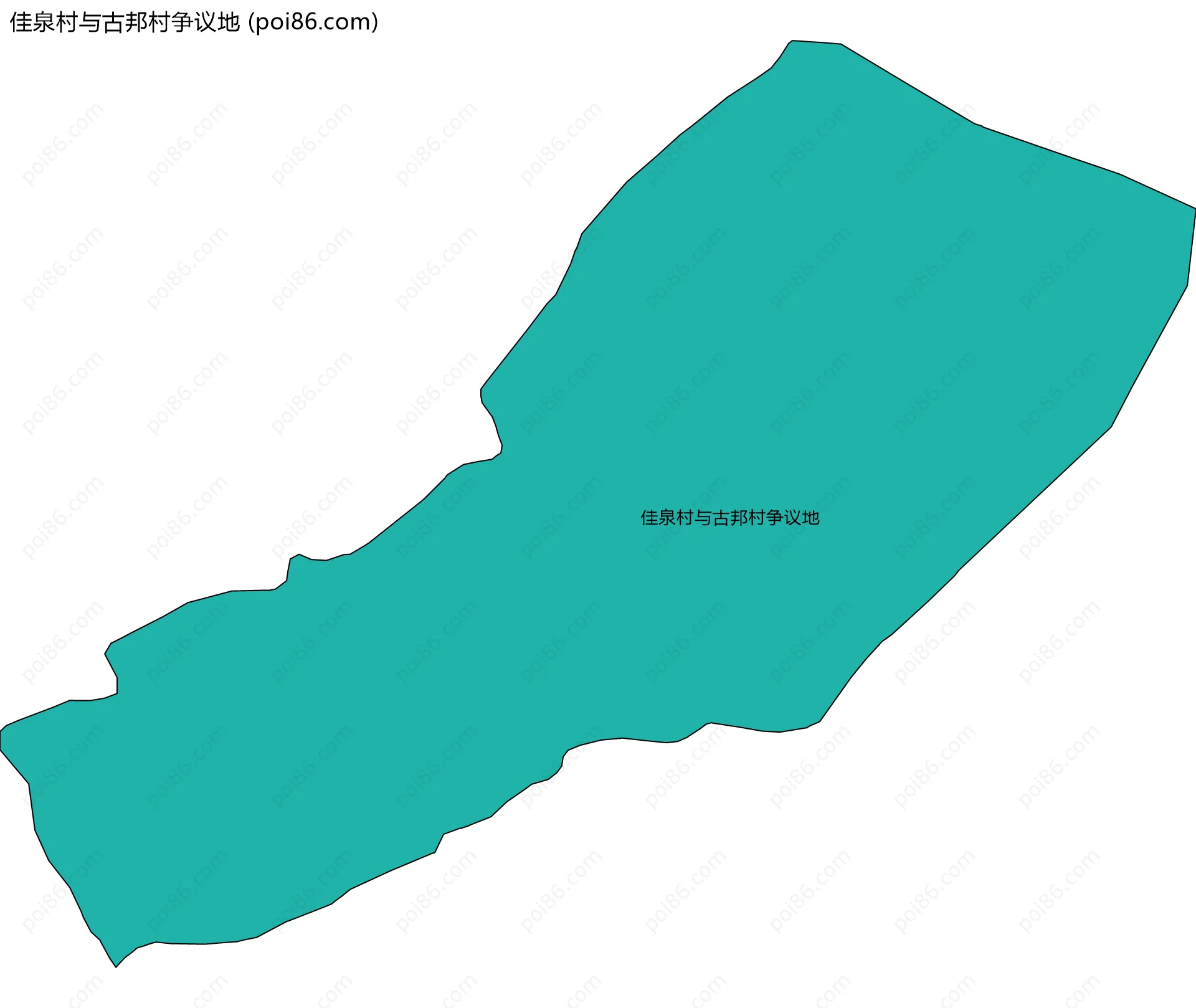 佳泉村与古邦村争议地边界地图