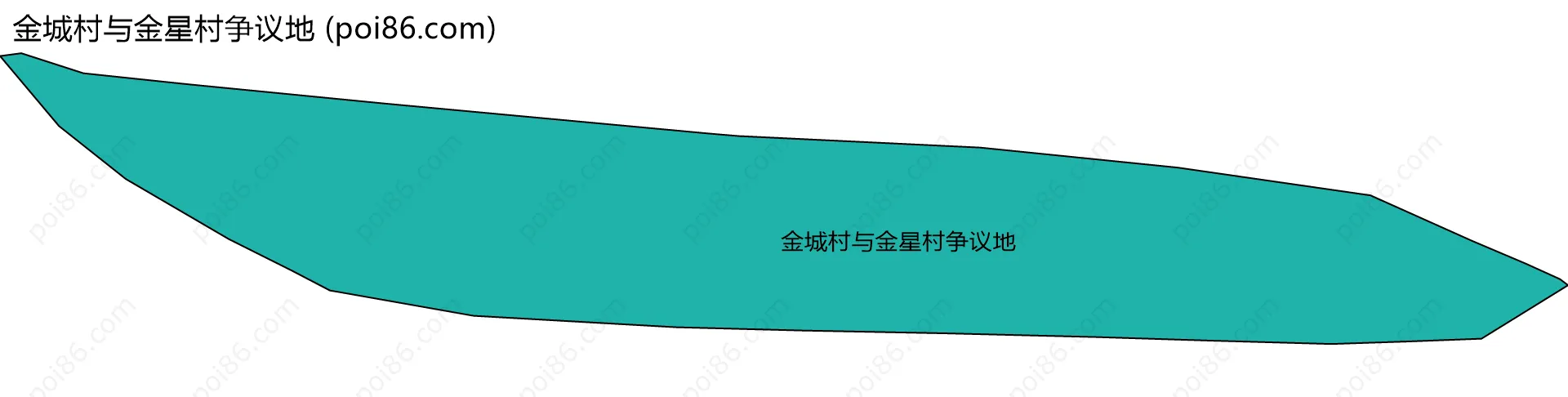 金城村与金星村争议地边界地图