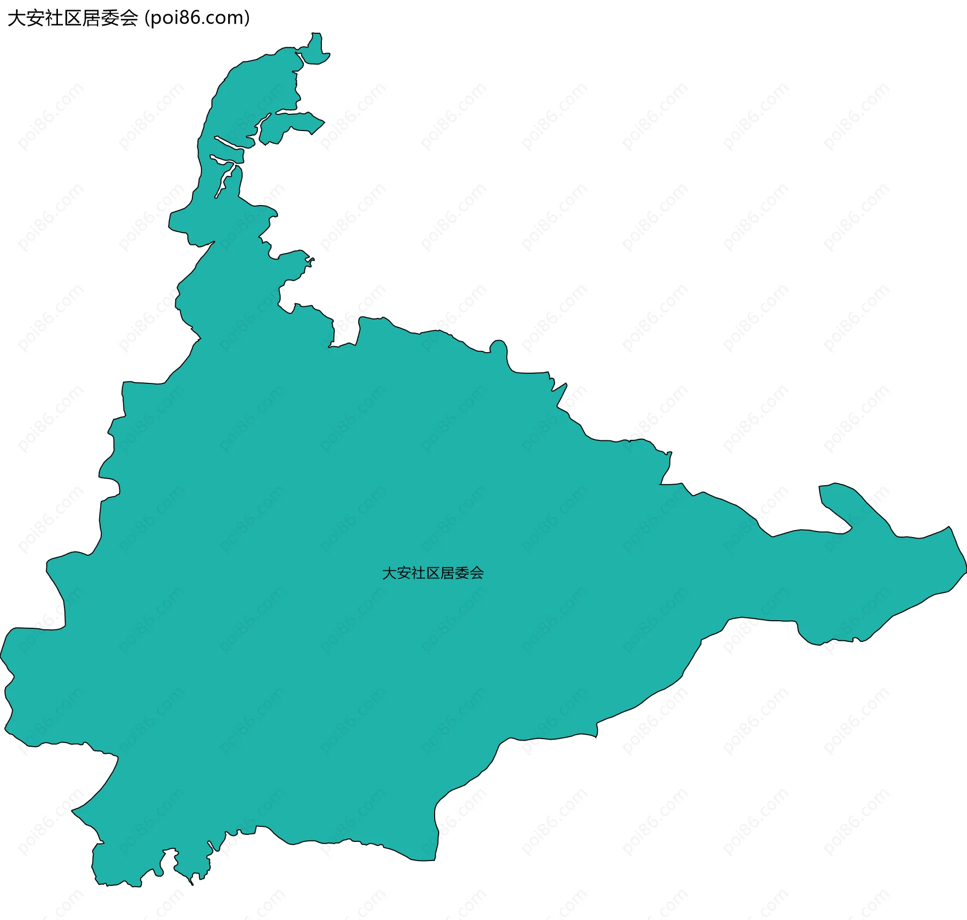 大安社区居委会边界地图