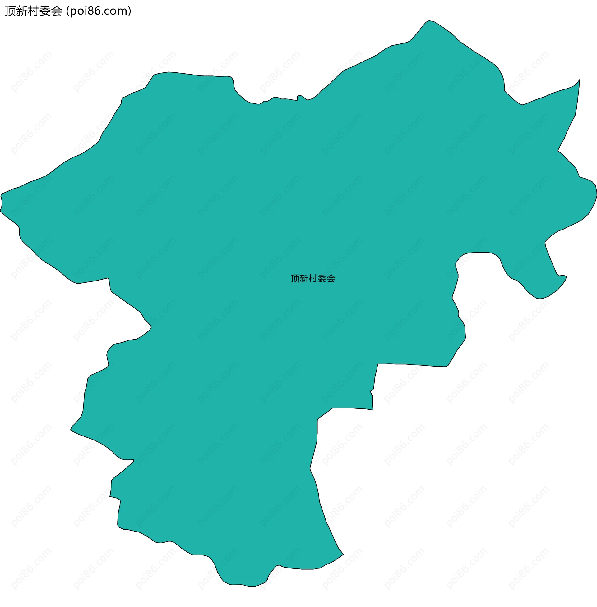顶新村委会边界地图