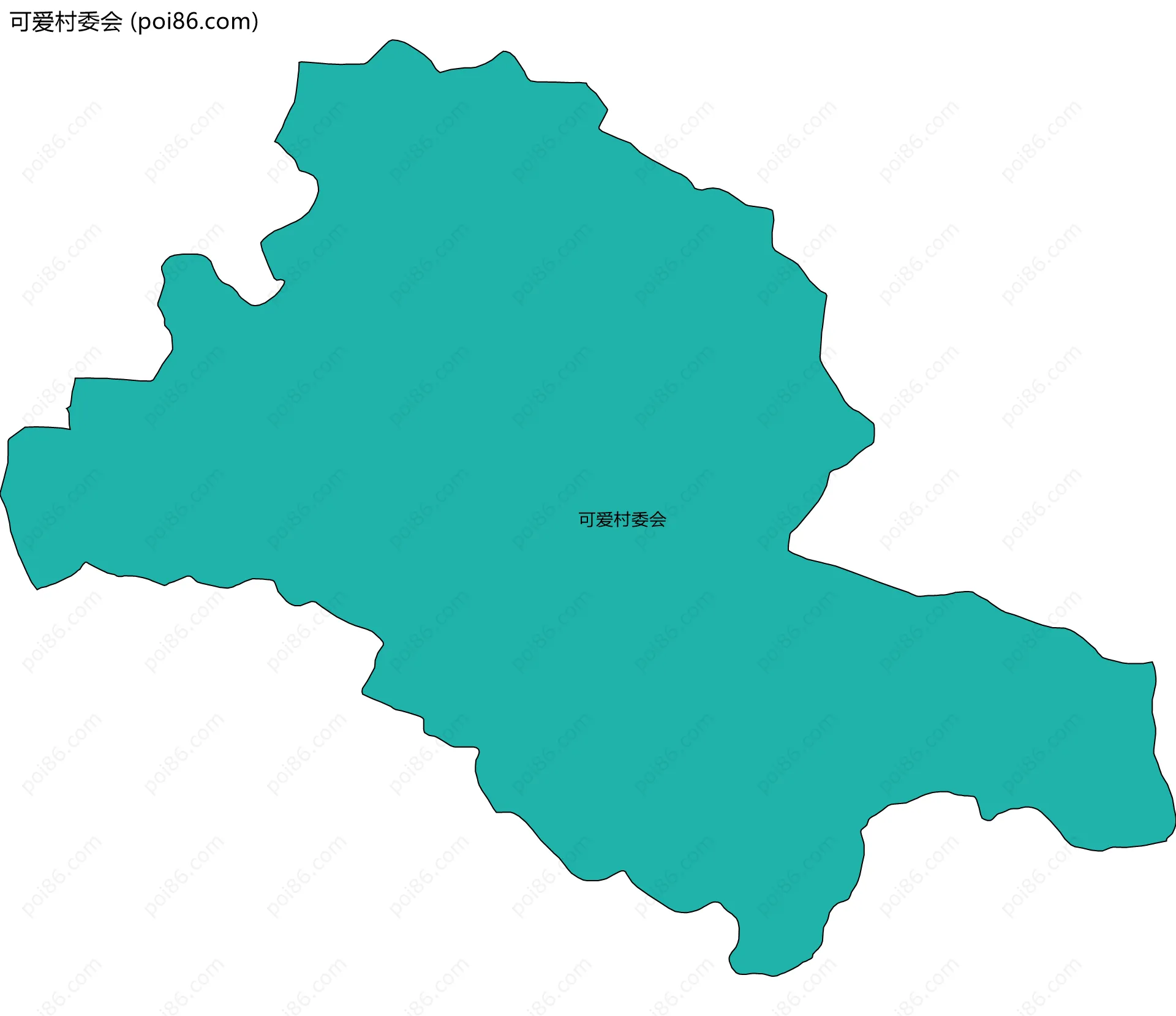 可爱村委会边界地图