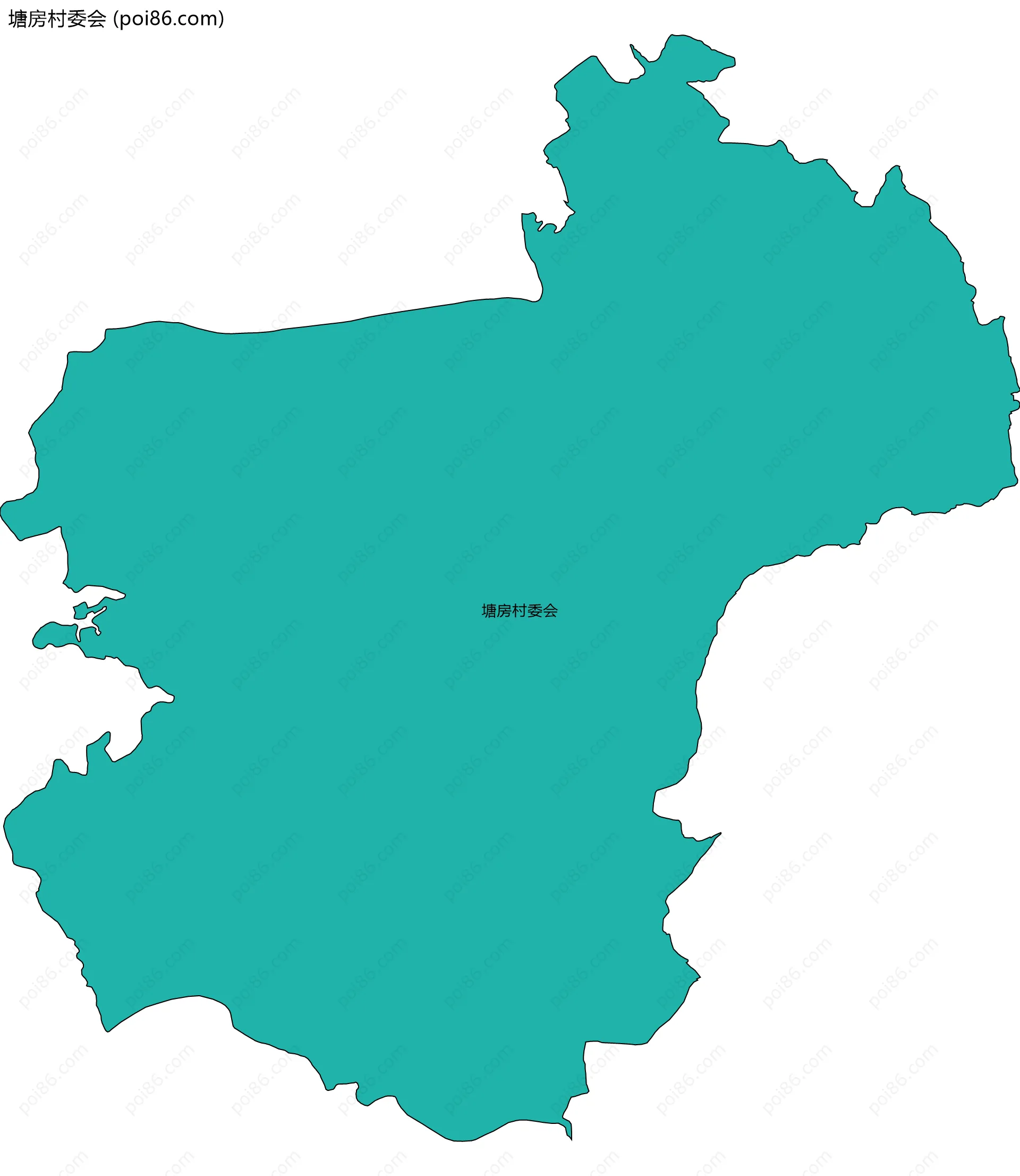塘房村委会边界地图