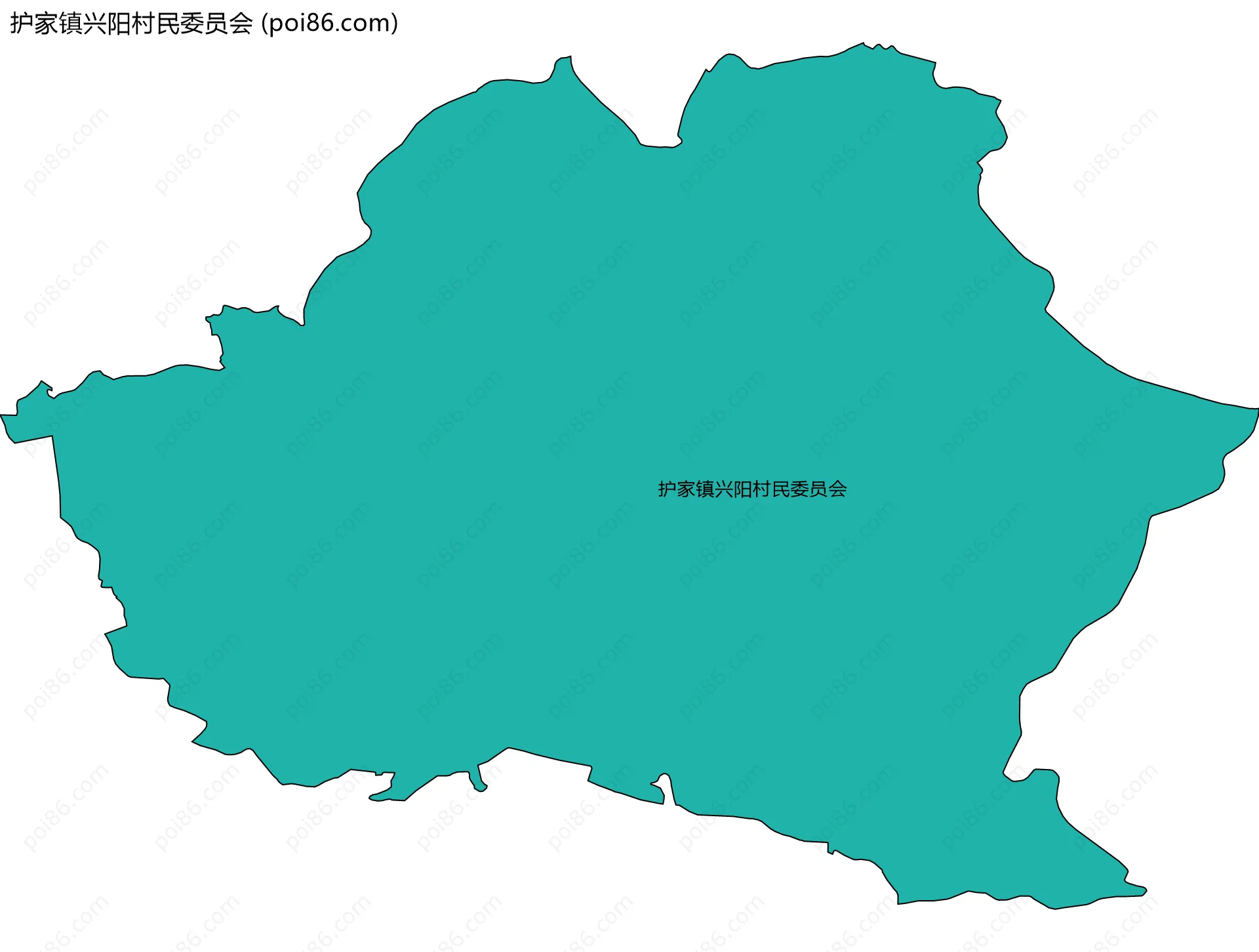 护家镇兴阳村民委员会边界地图