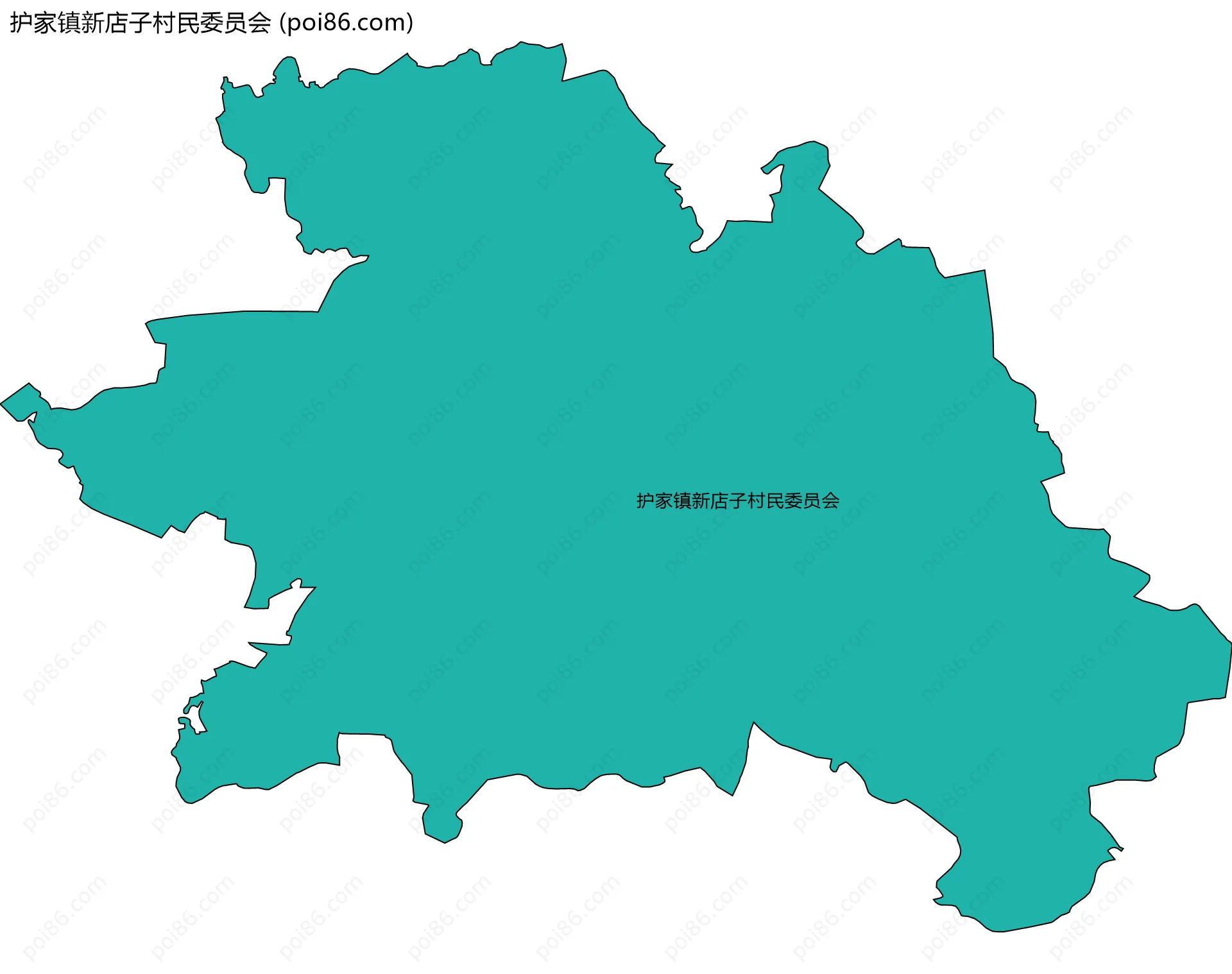 护家镇新店子村民委员会边界地图