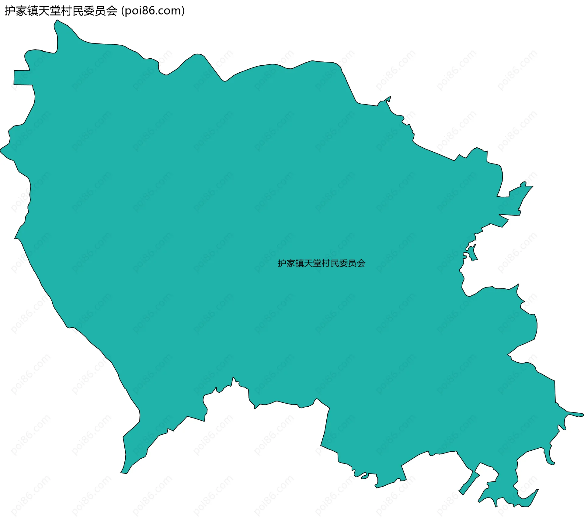 护家镇天堂村民委员会边界地图