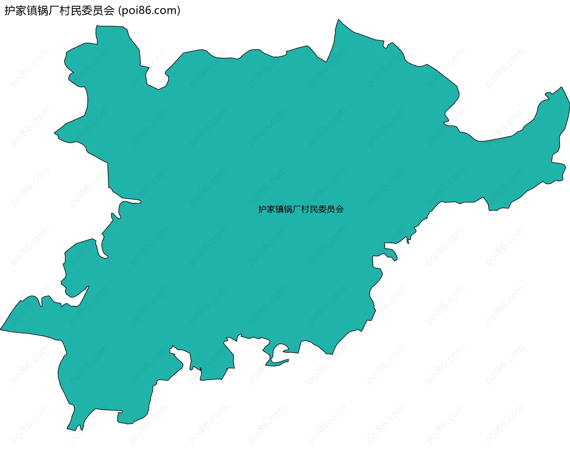 护家镇锅厂村民委员会边界地图