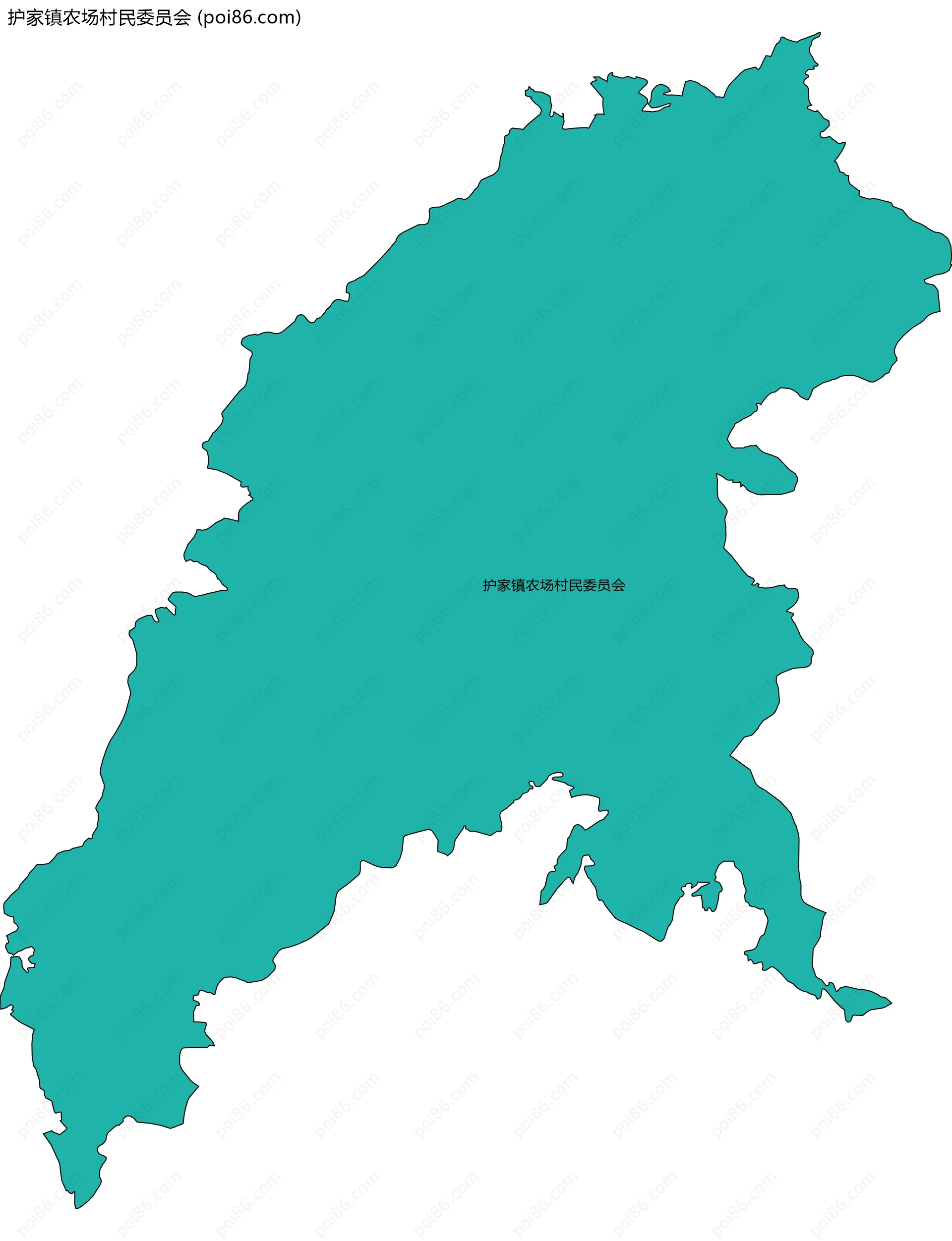 护家镇农场村民委员会边界地图