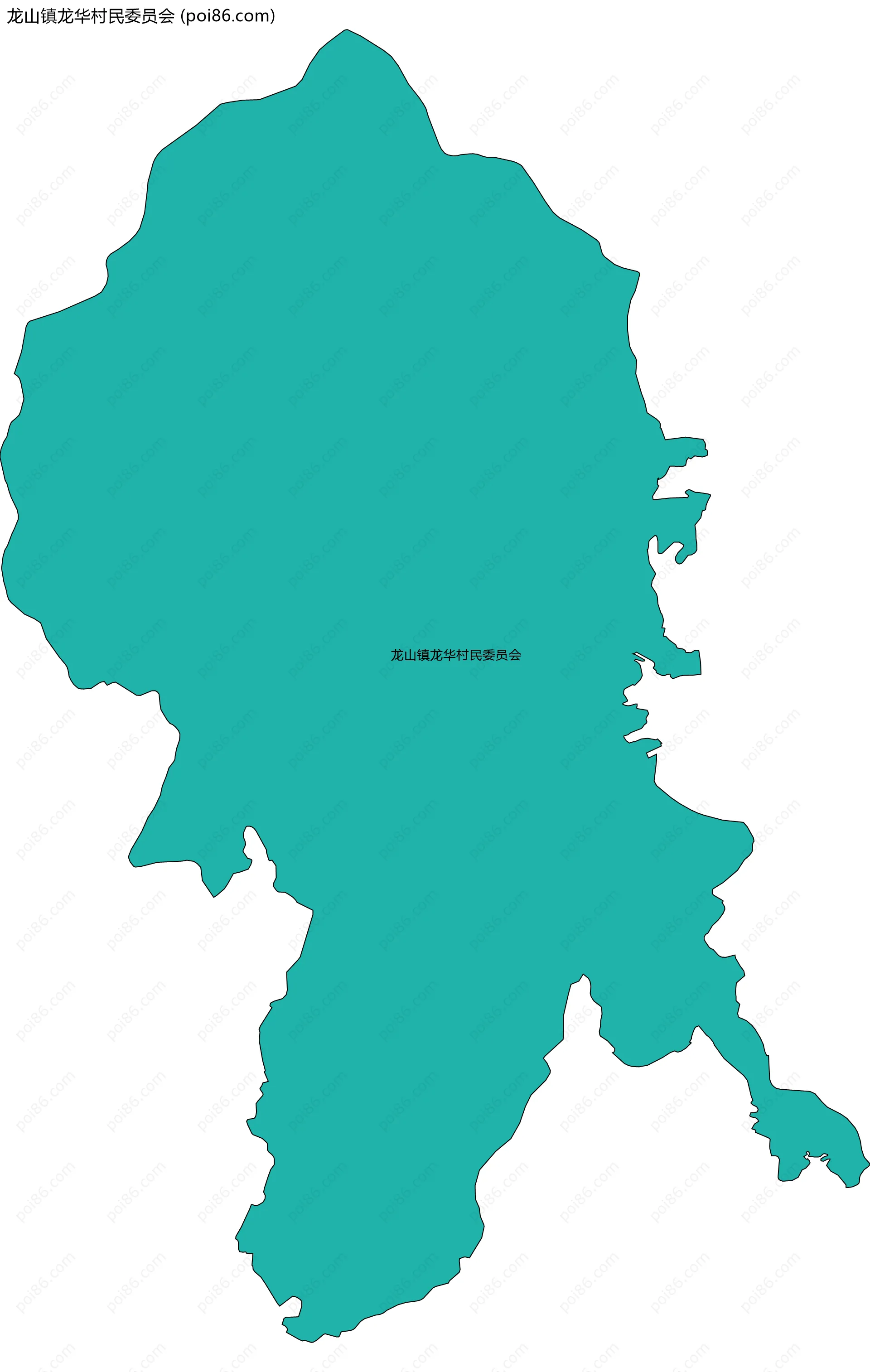 龙山镇龙华村民委员会边界地图