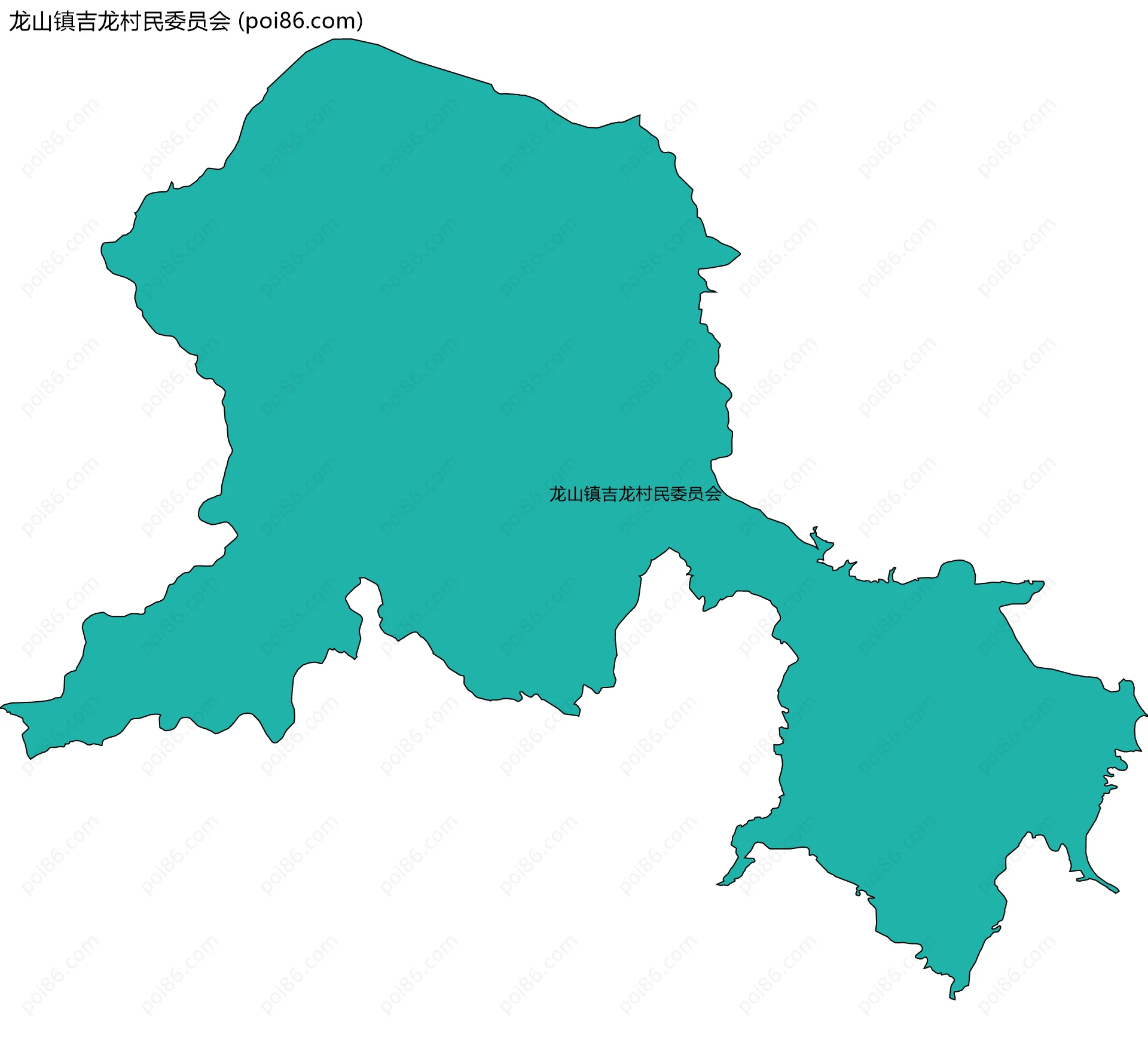 龙山镇吉龙村民委员会边界地图