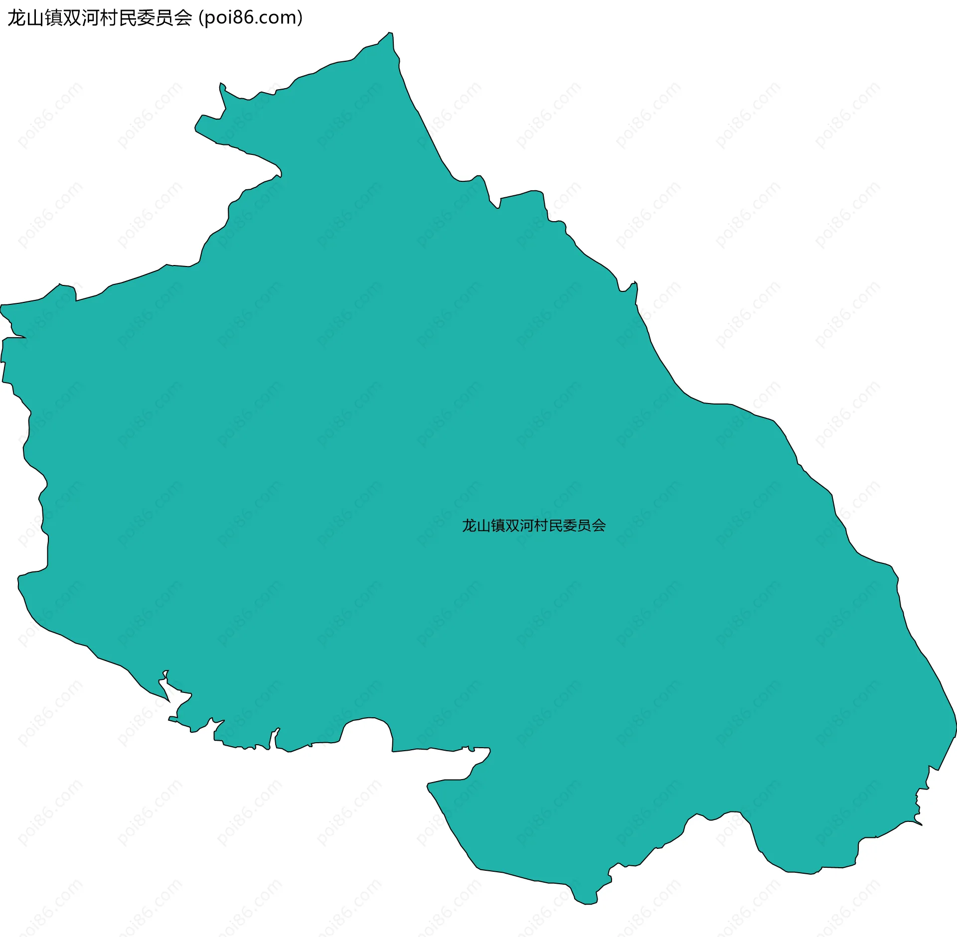 龙山镇双河村民委员会边界地图