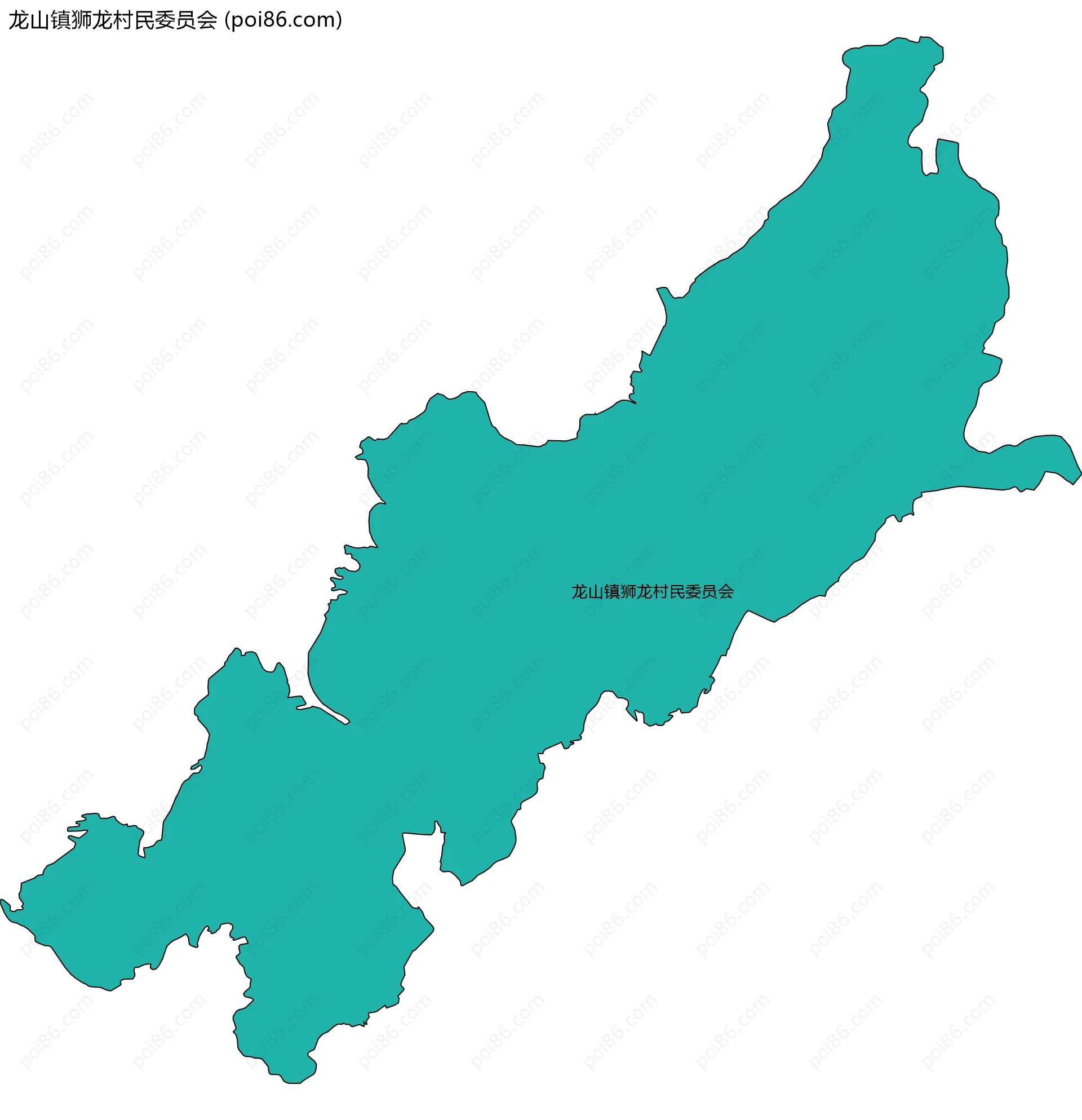 龙山镇狮龙村民委员会边界地图