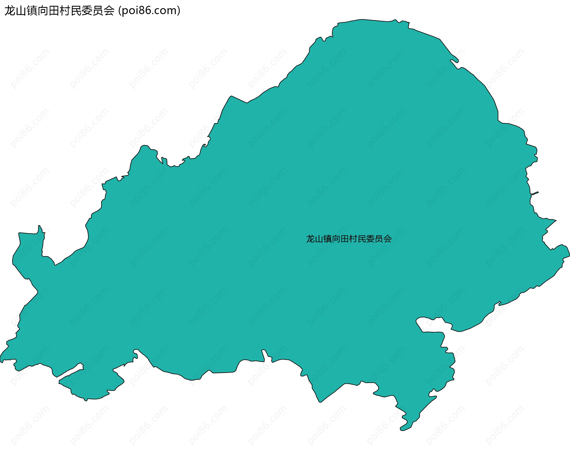 龙山镇向田村民委员会边界地图