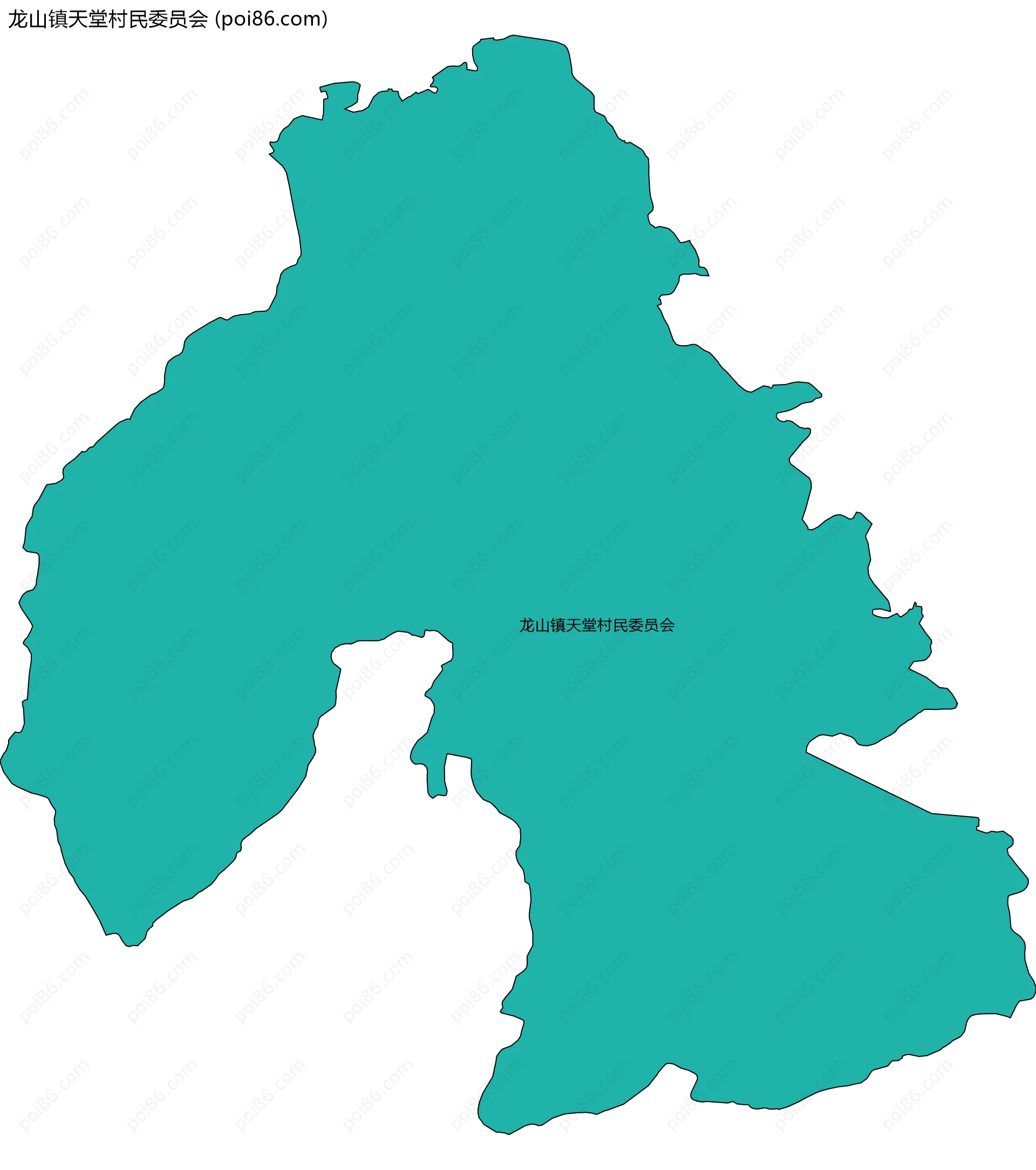 龙山镇天堂村民委员会边界地图