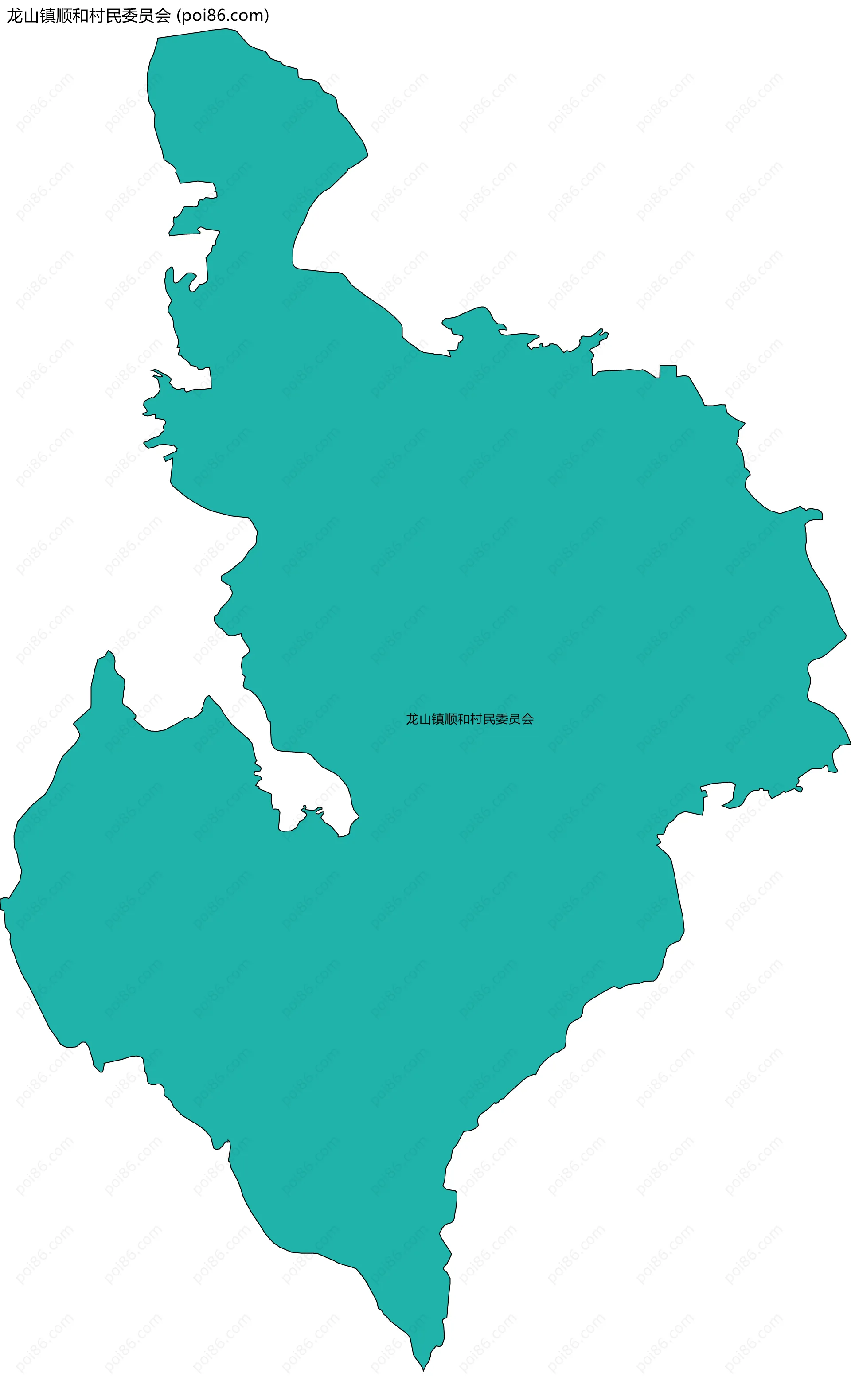 龙山镇顺和村民委员会边界地图