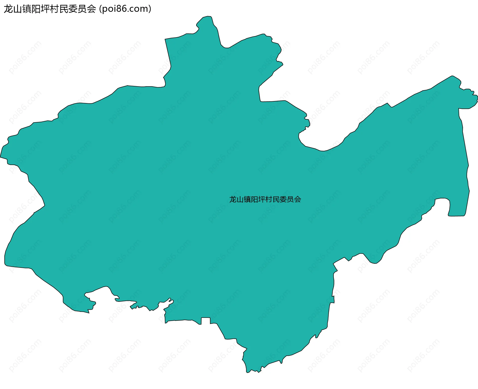 龙山镇阳坪村民委员会边界地图