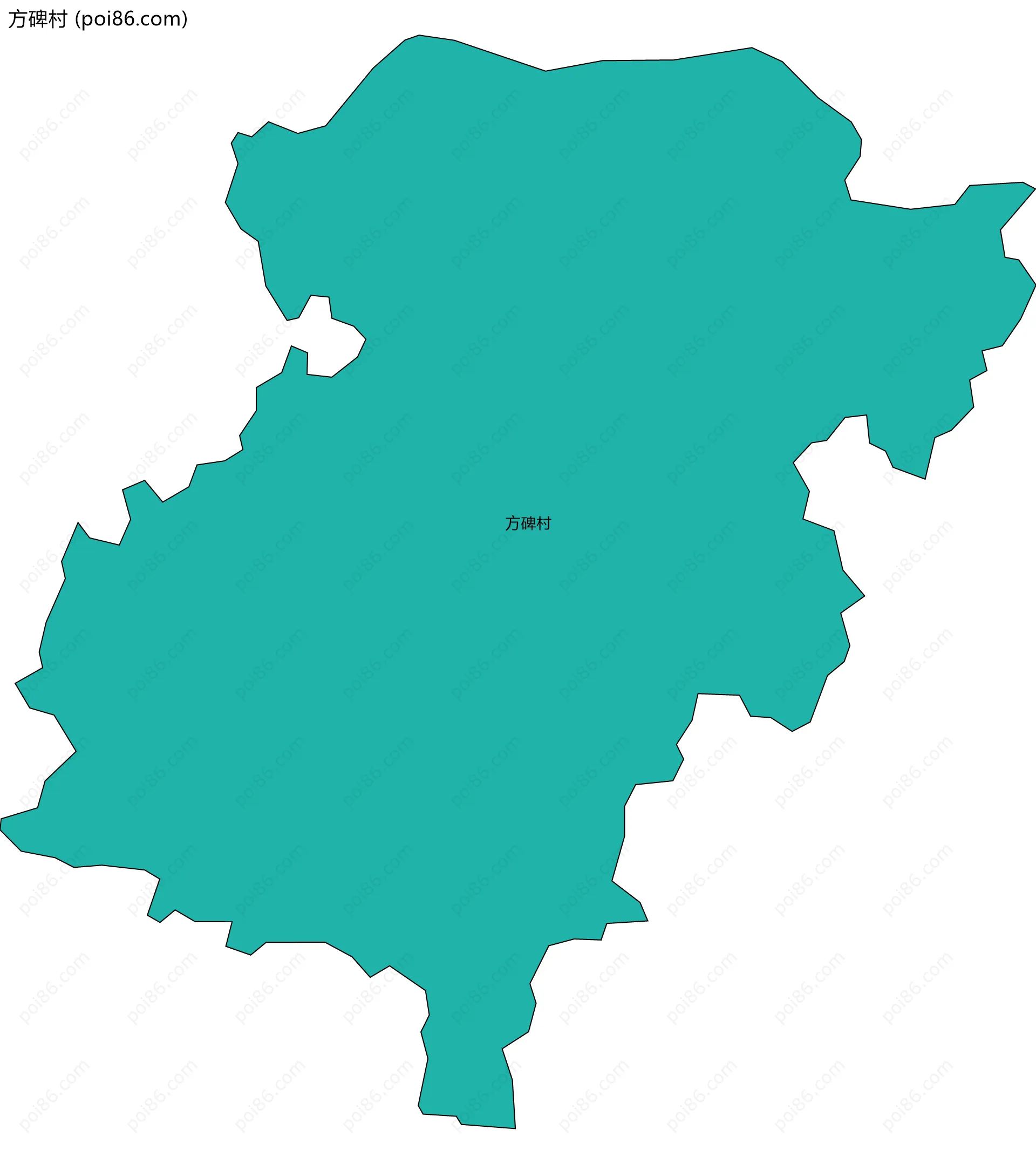 方碑村边界地图