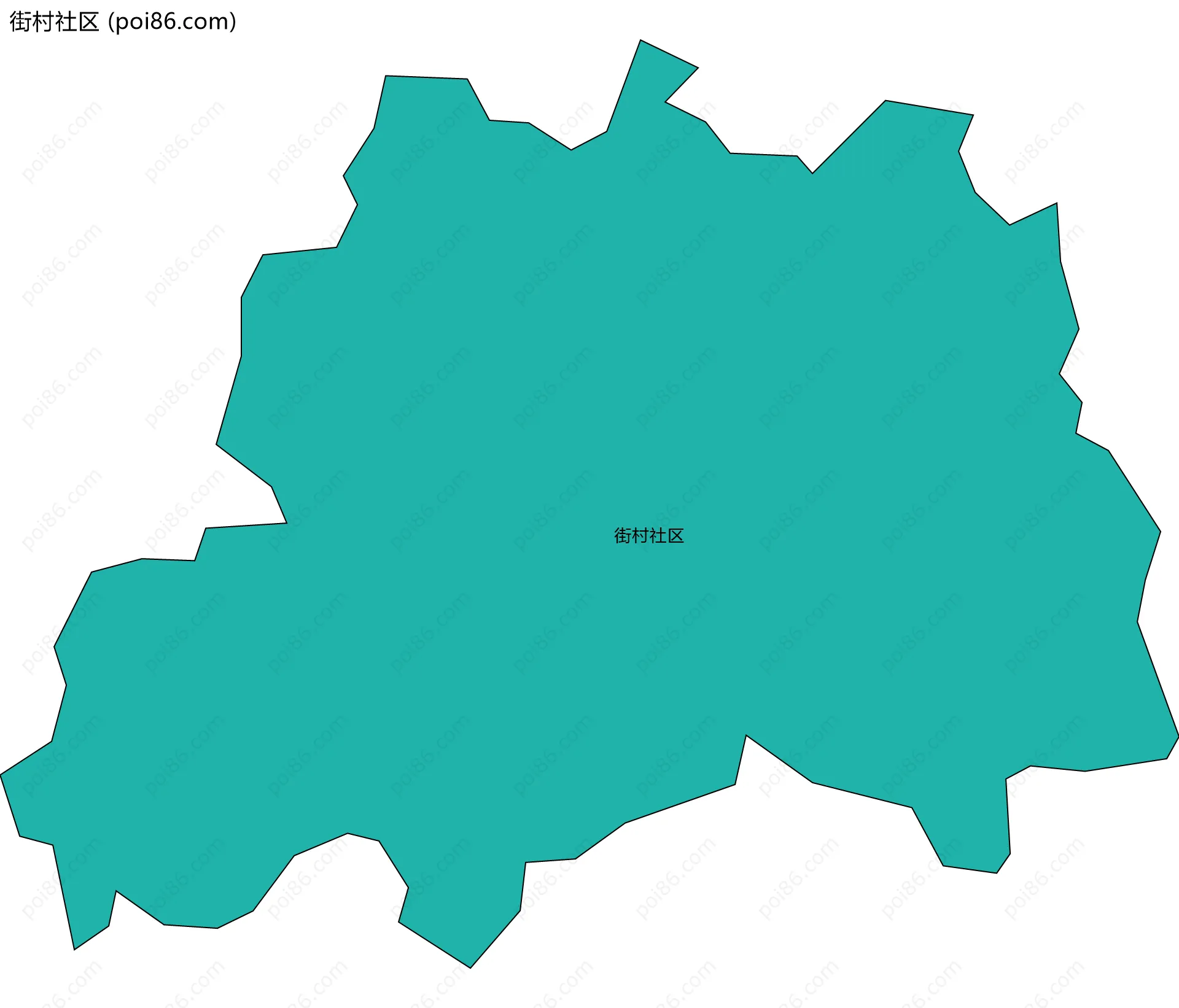 街村社区边界地图