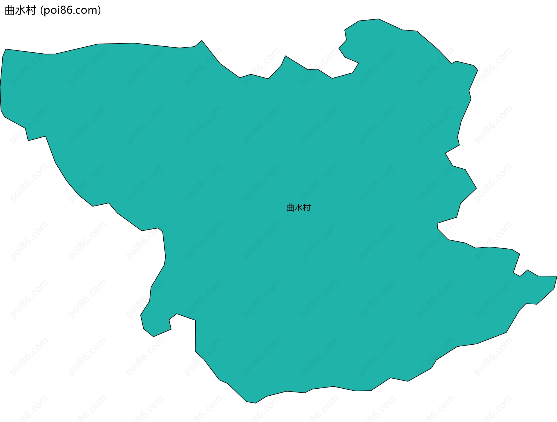 曲水村边界地图
