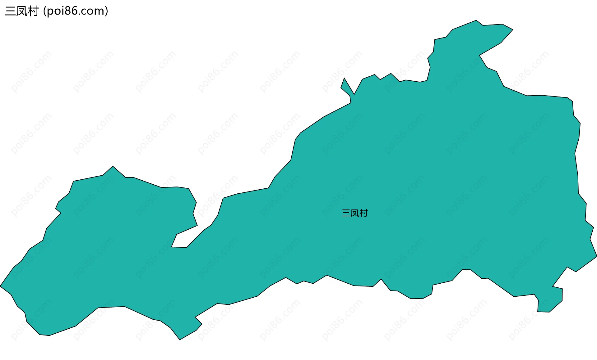 三凤村边界地图
