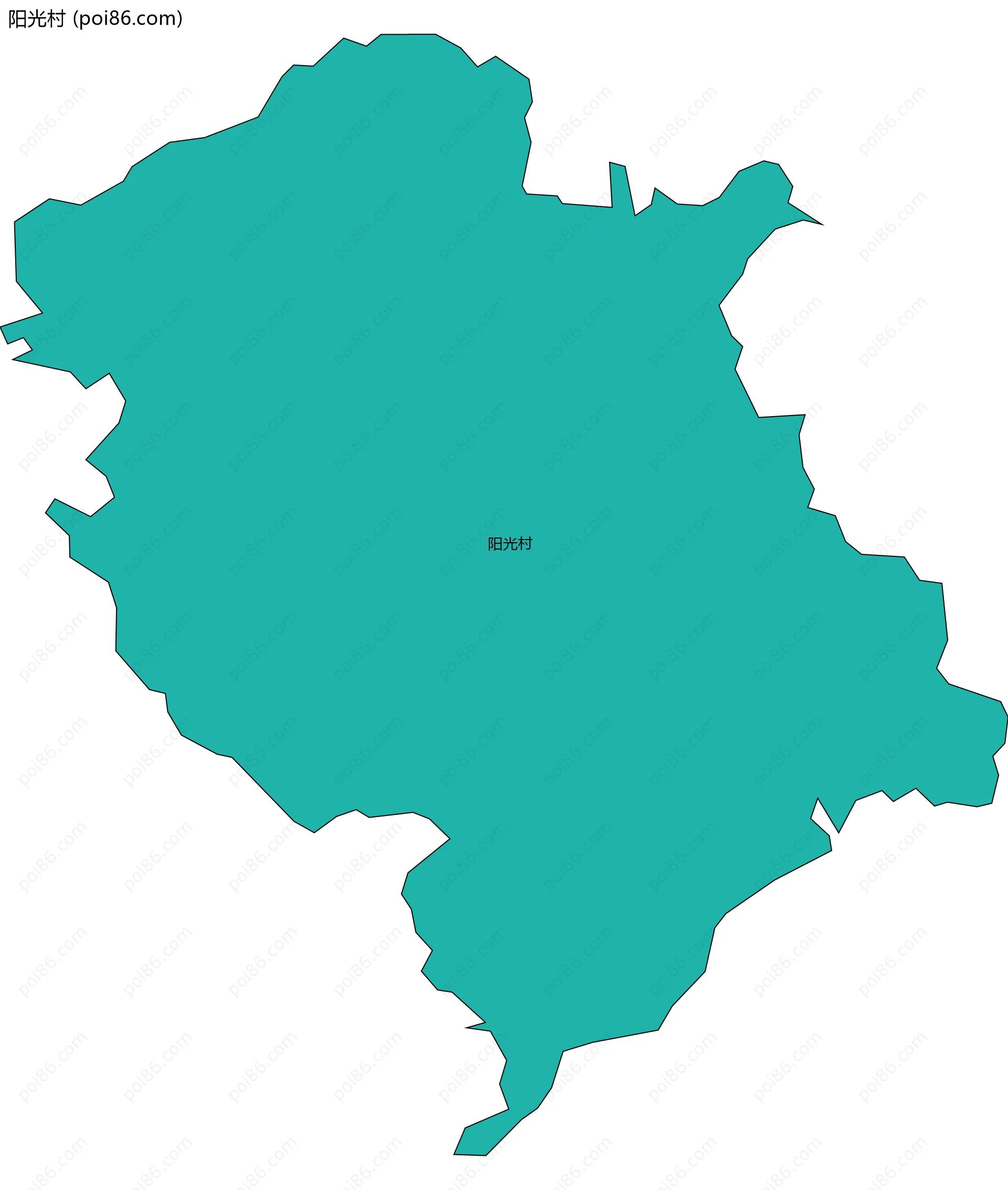 阳光村边界地图