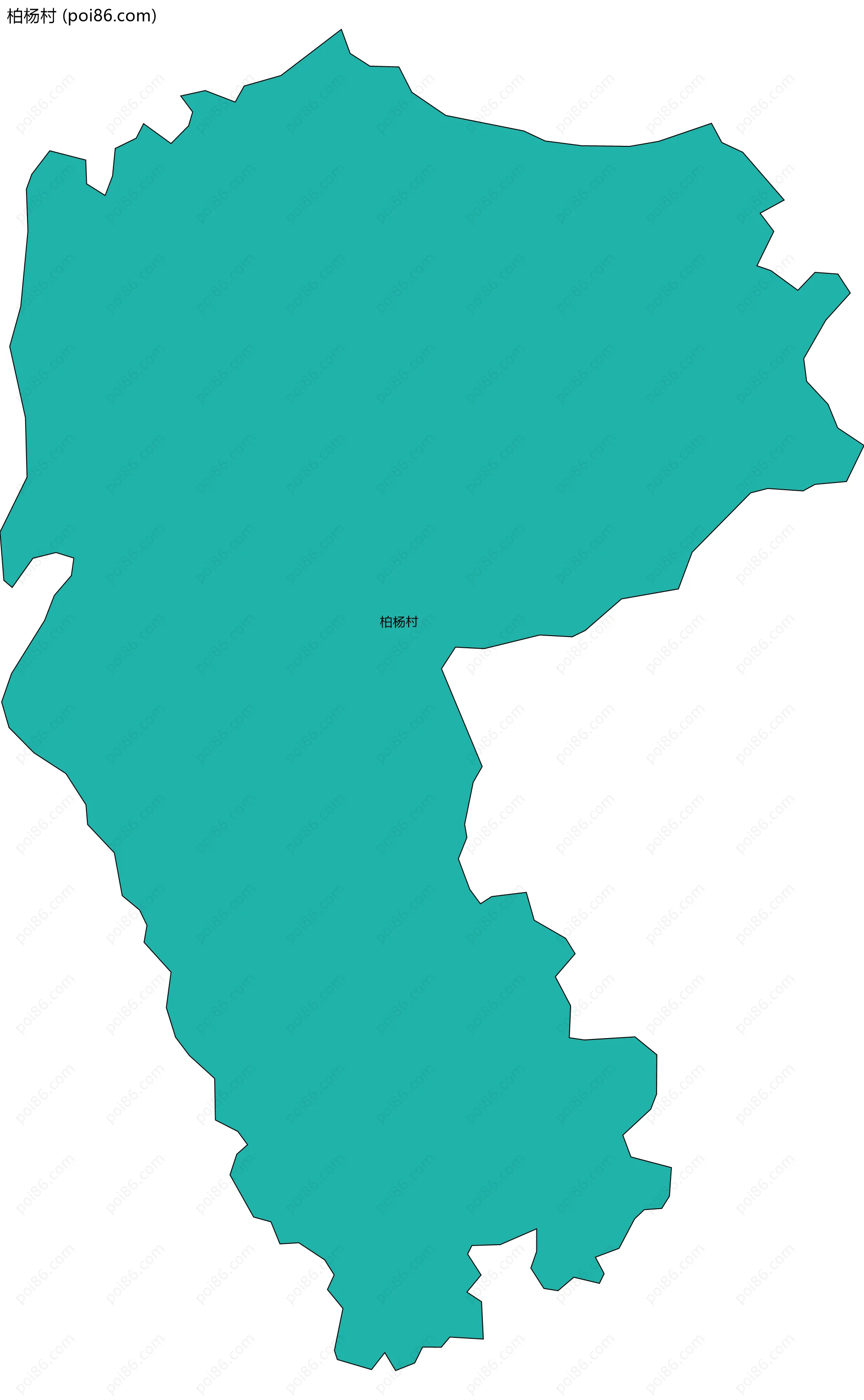 柏杨村边界地图