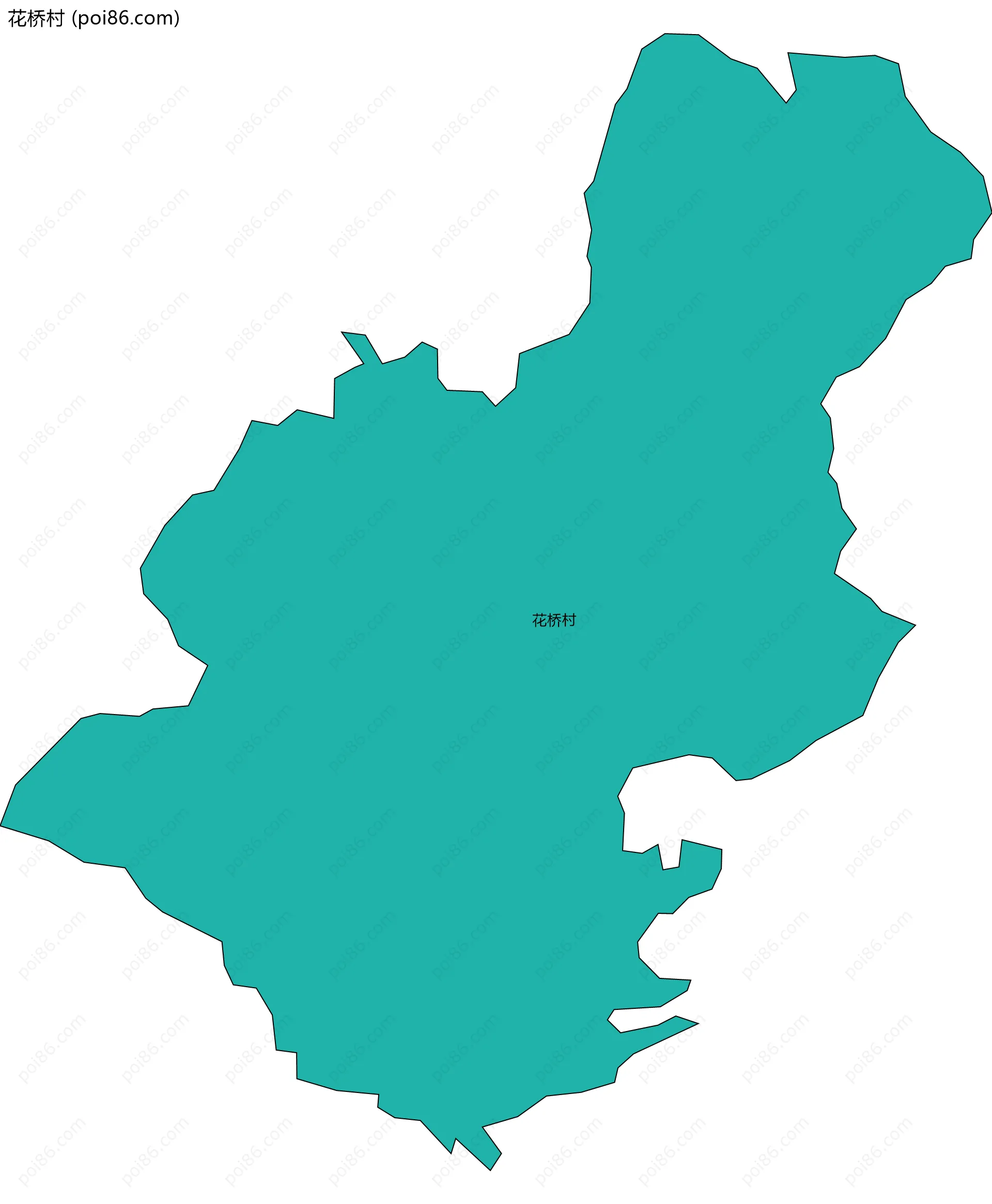 花桥村边界地图