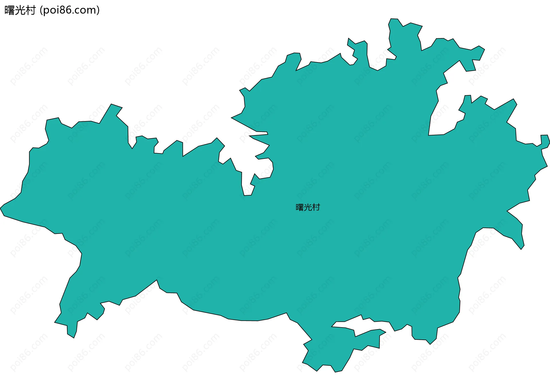 曙光村边界地图