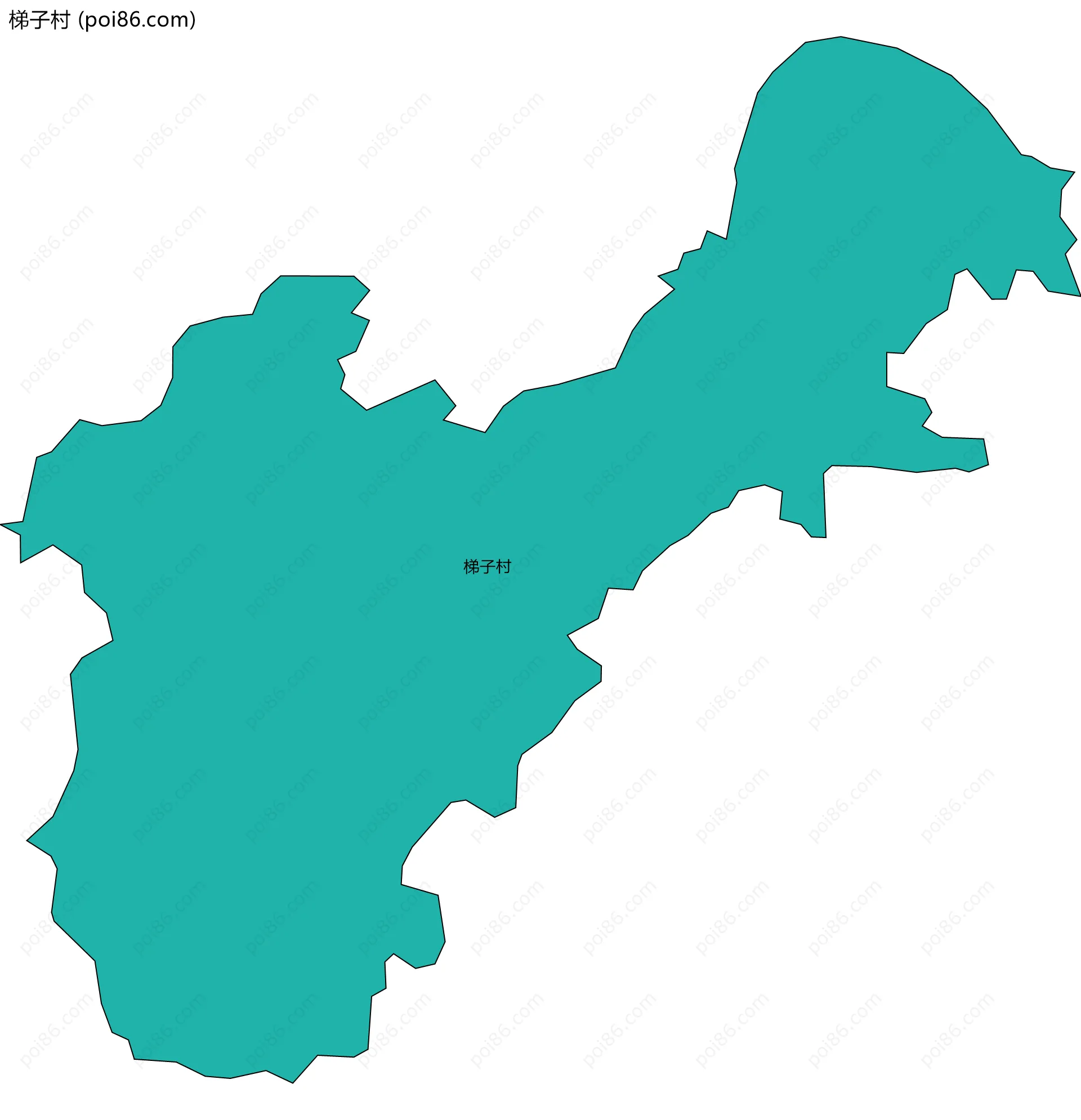 梯子村边界地图