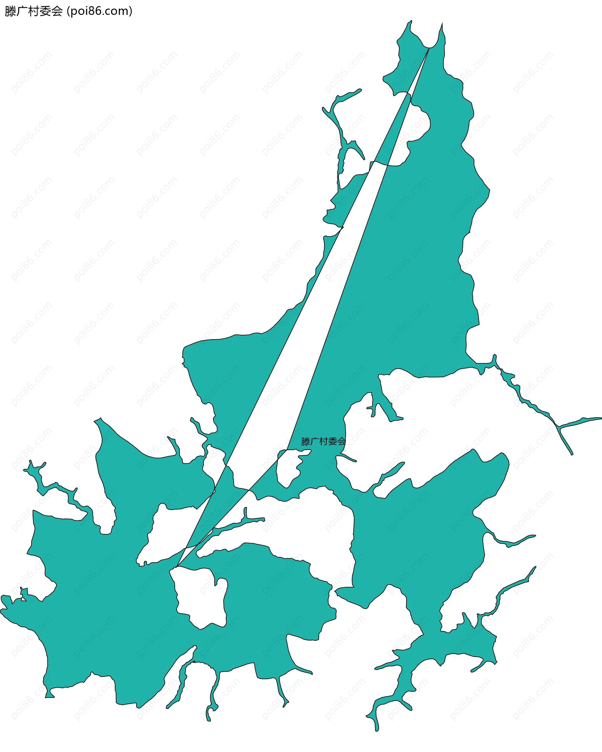 滕广村委会边界地图