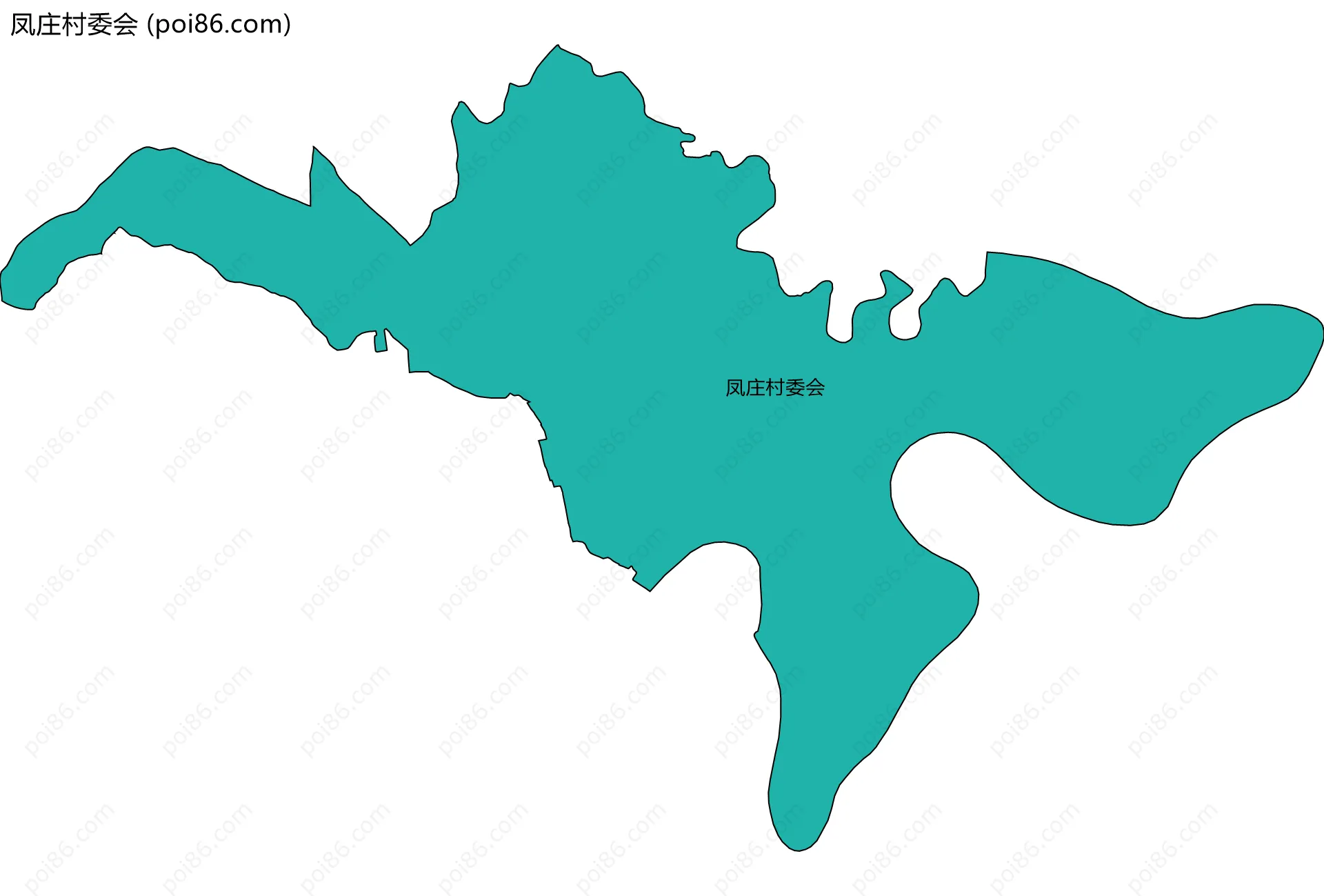 凤庄村委会边界地图