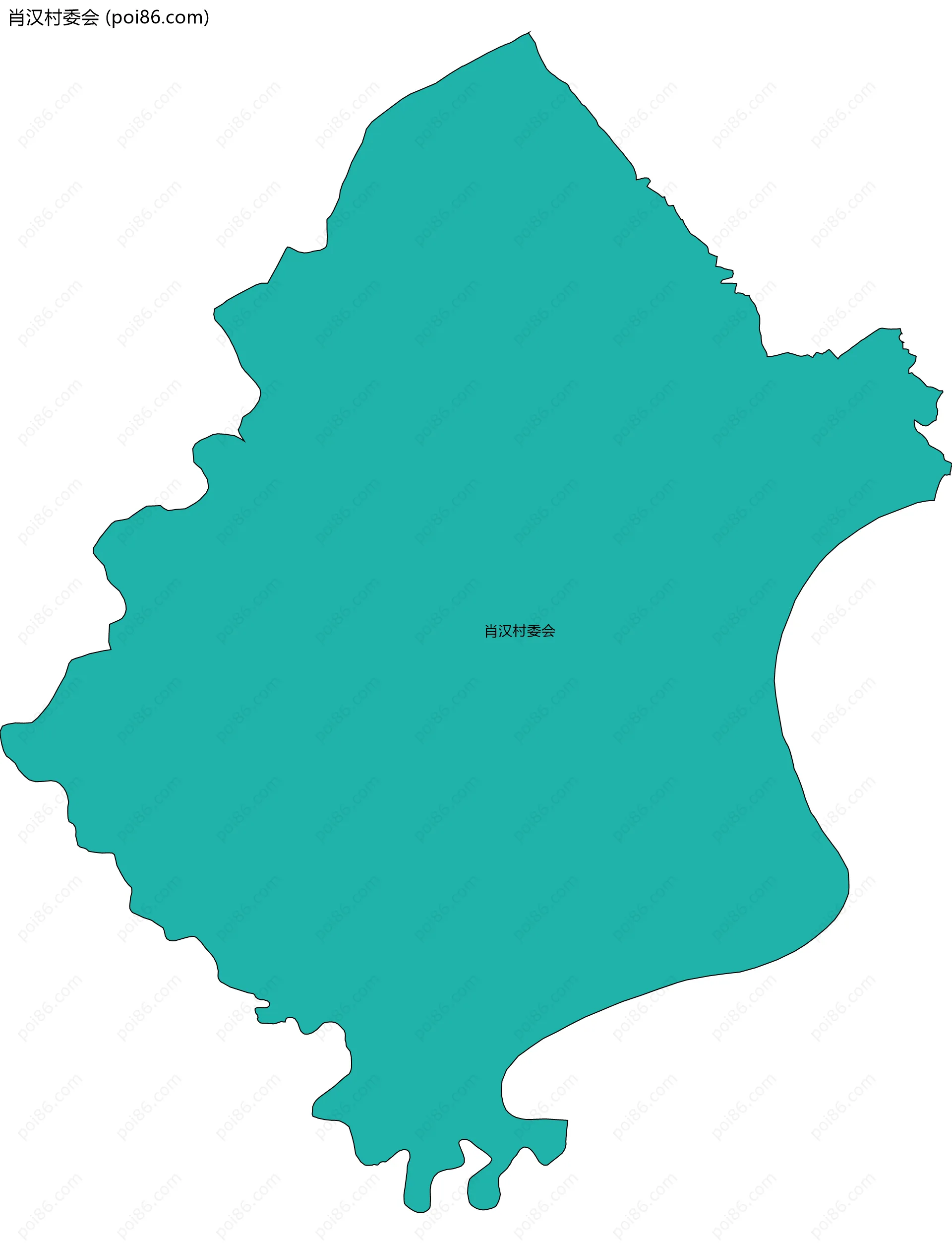 肖汉村委会边界地图