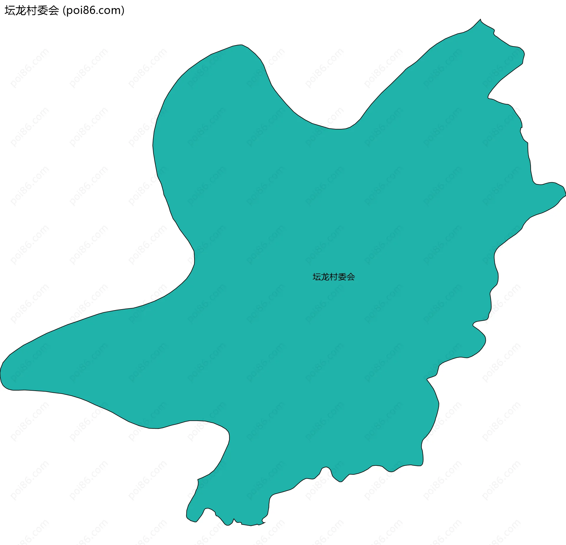 坛龙村委会边界地图