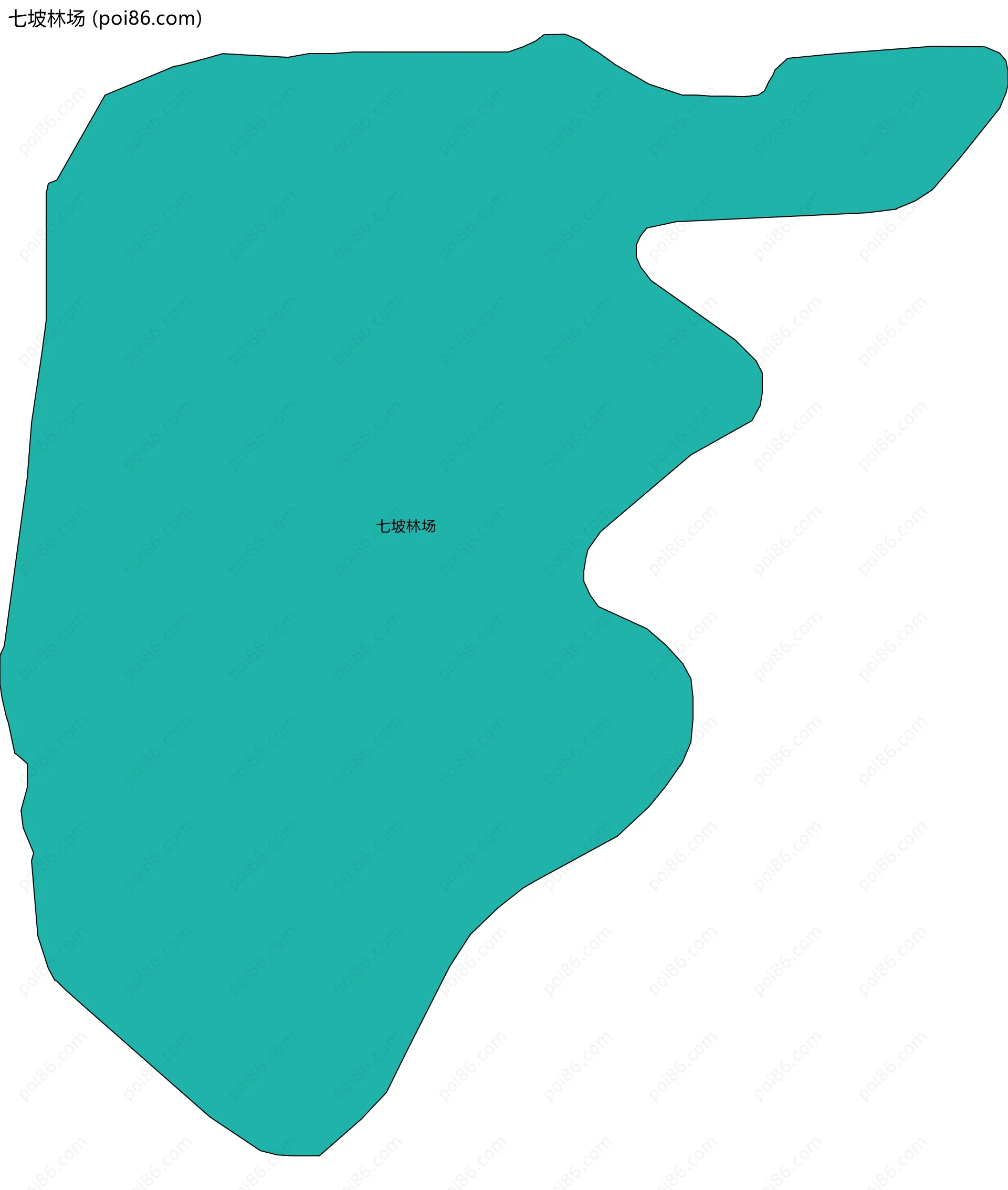 七坡林场边界地图