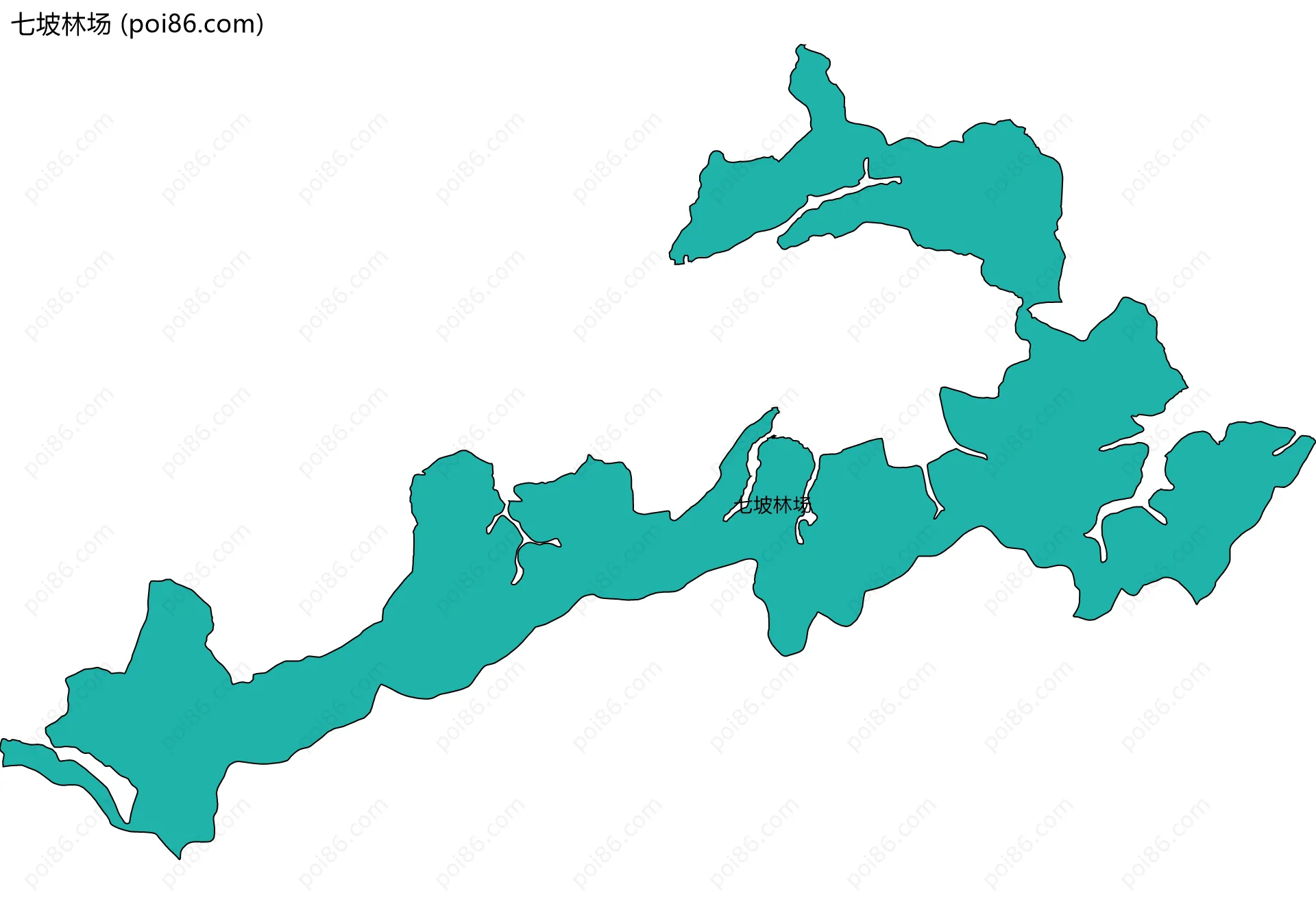七坡林场边界地图