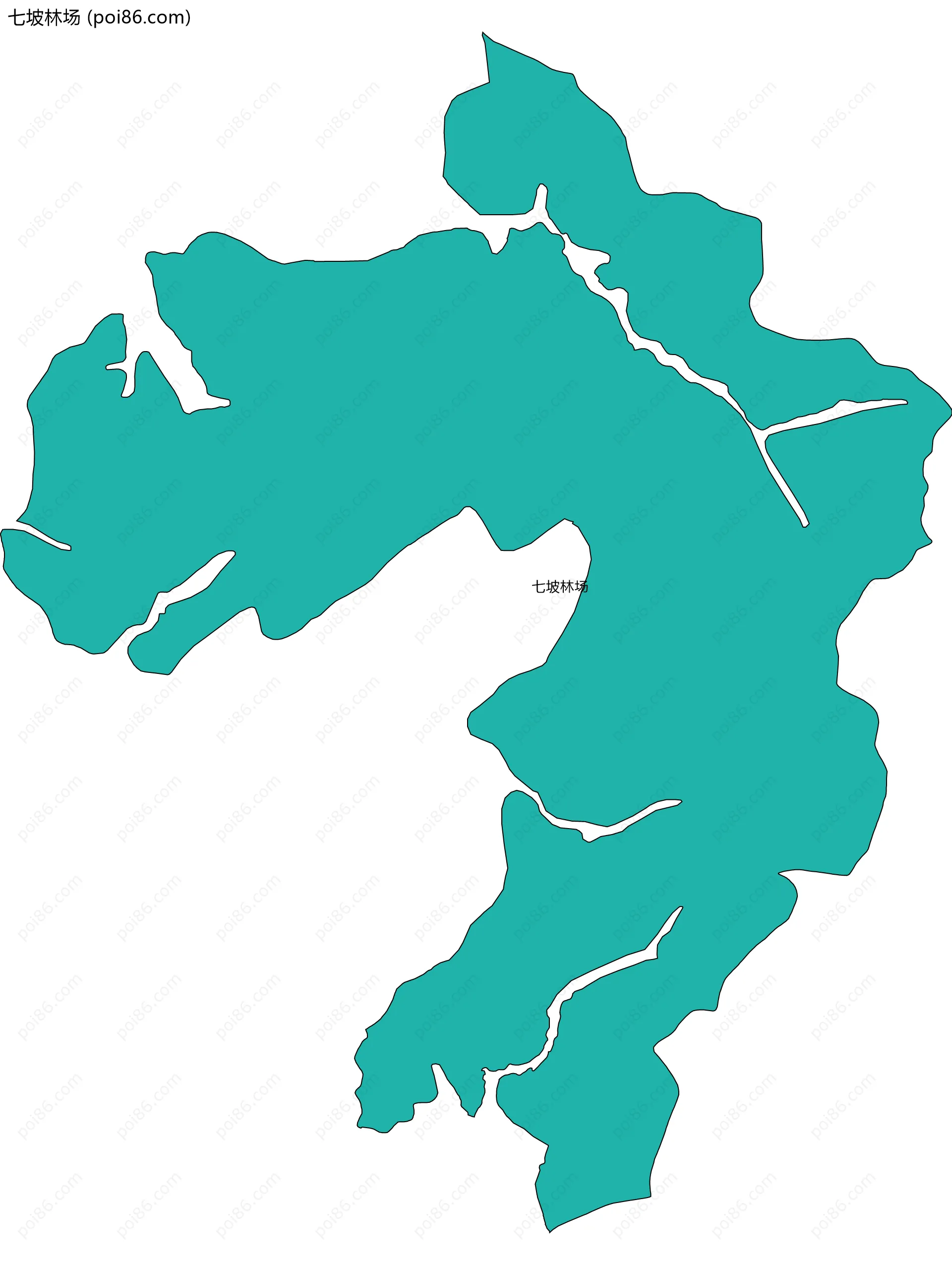 七坡林场边界地图