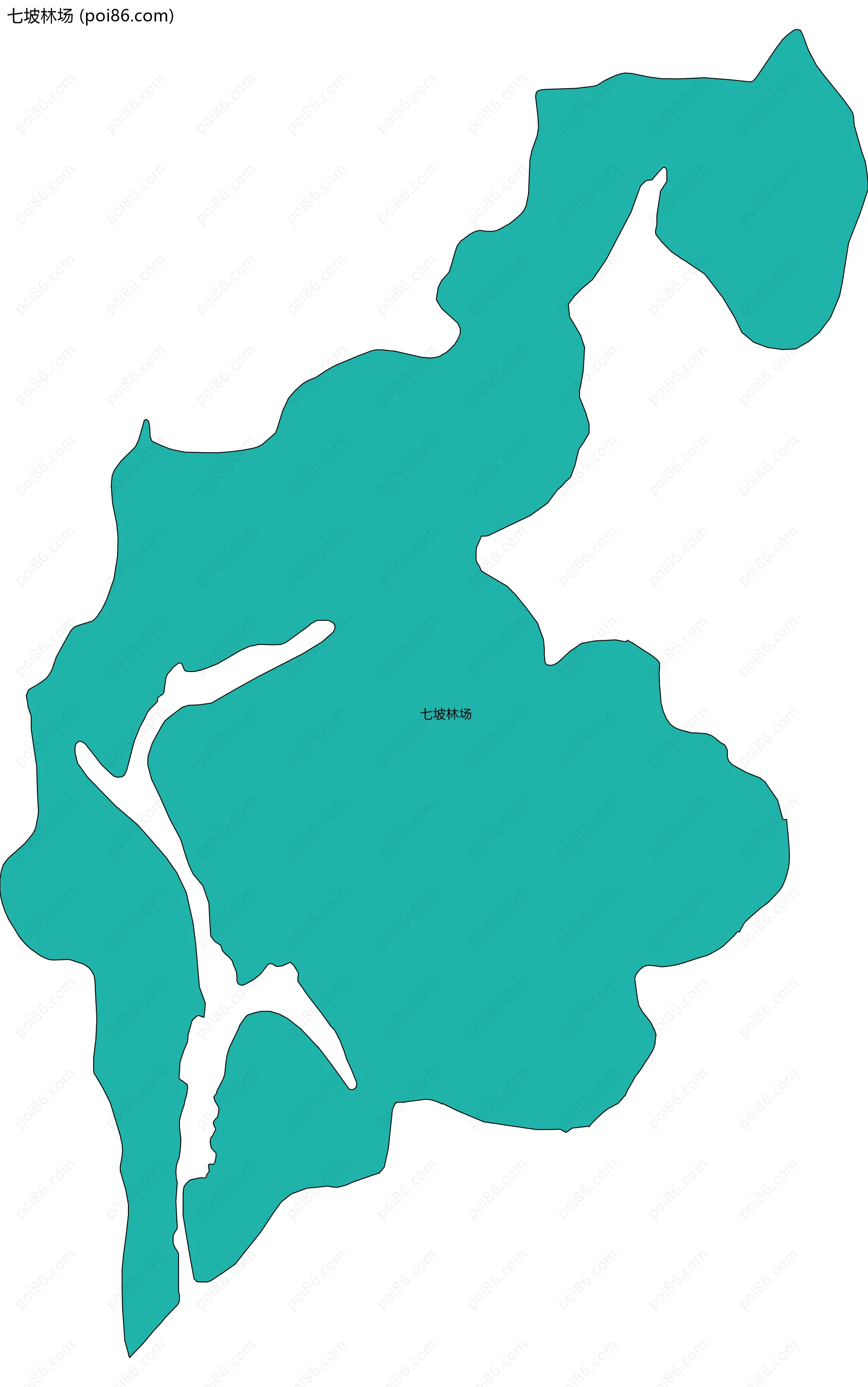 七坡林场边界地图