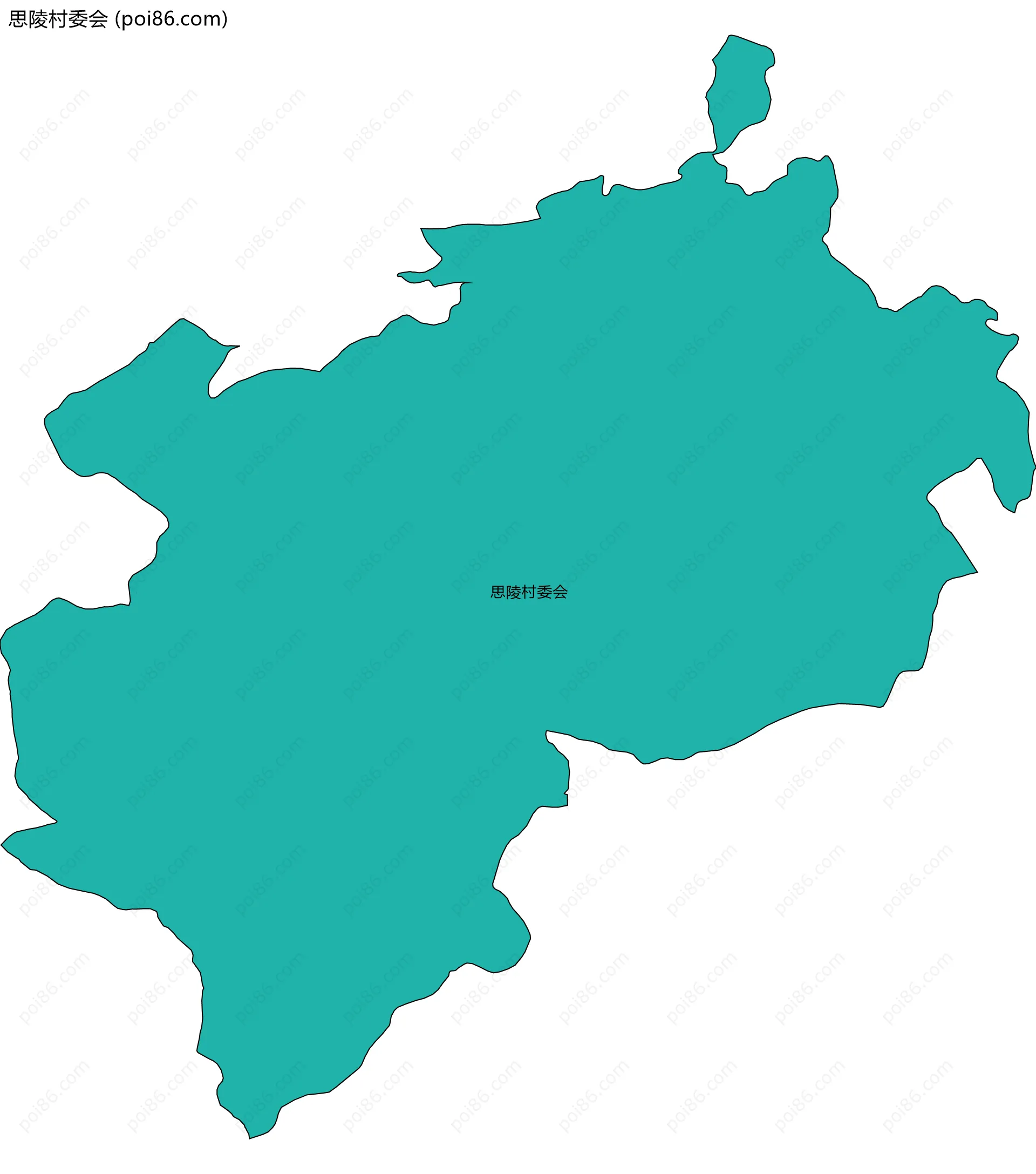 思陵村委会边界地图