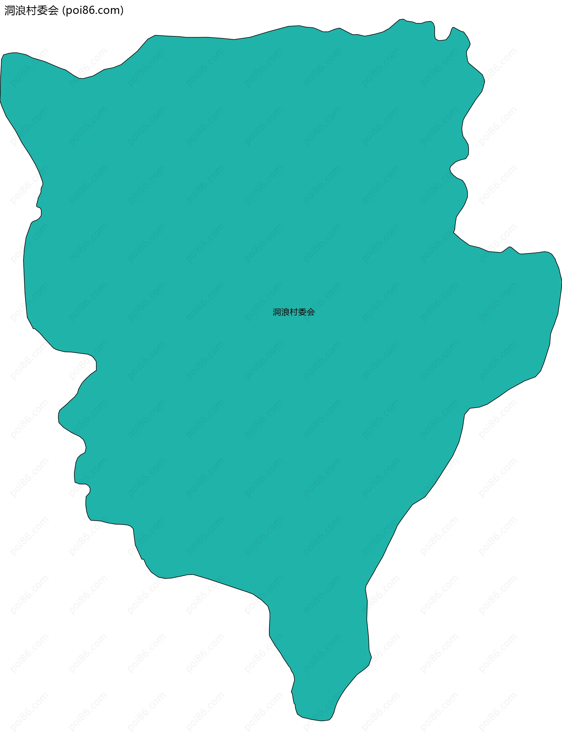 洞浪村委会边界地图