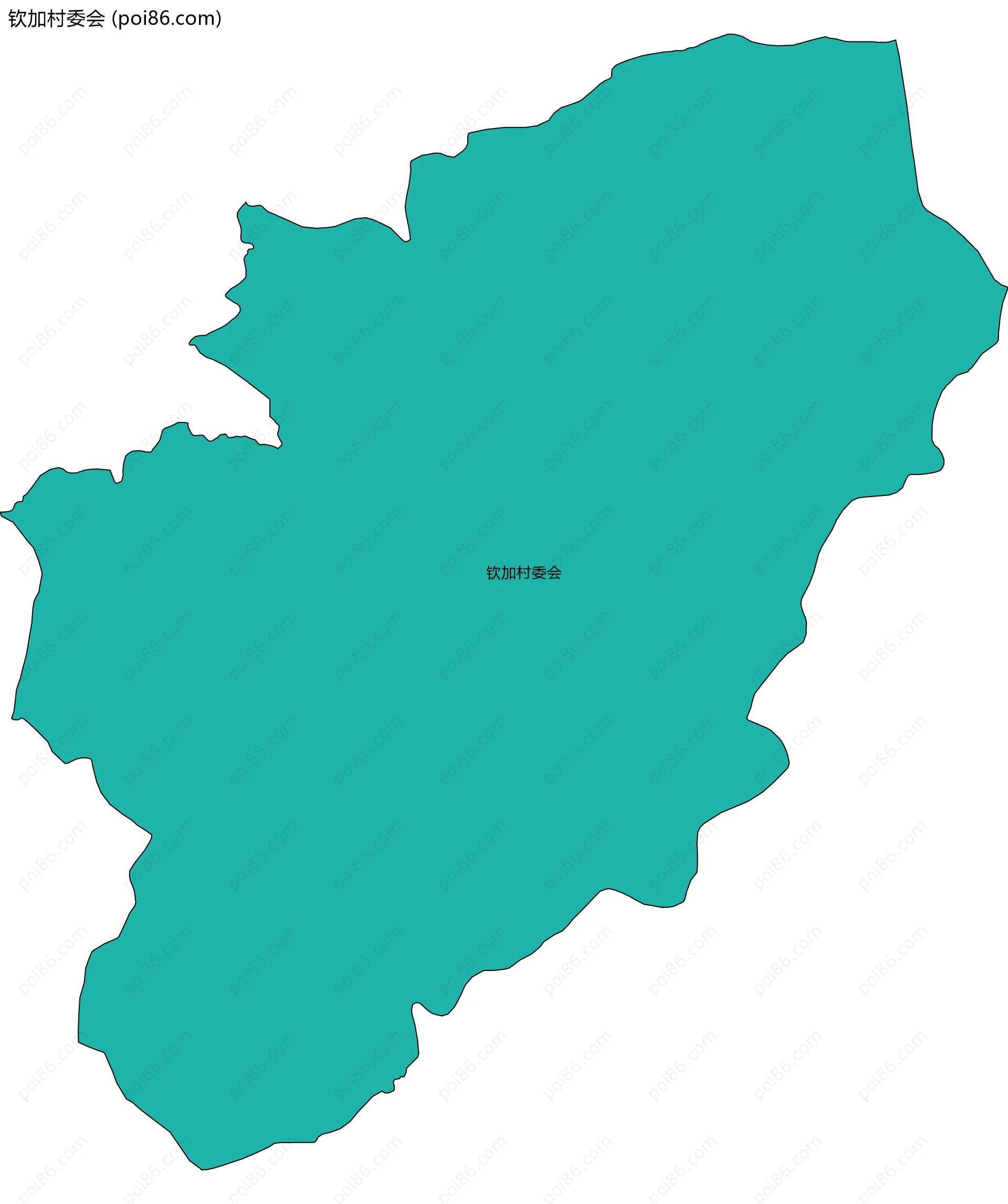 钦加村委会边界地图