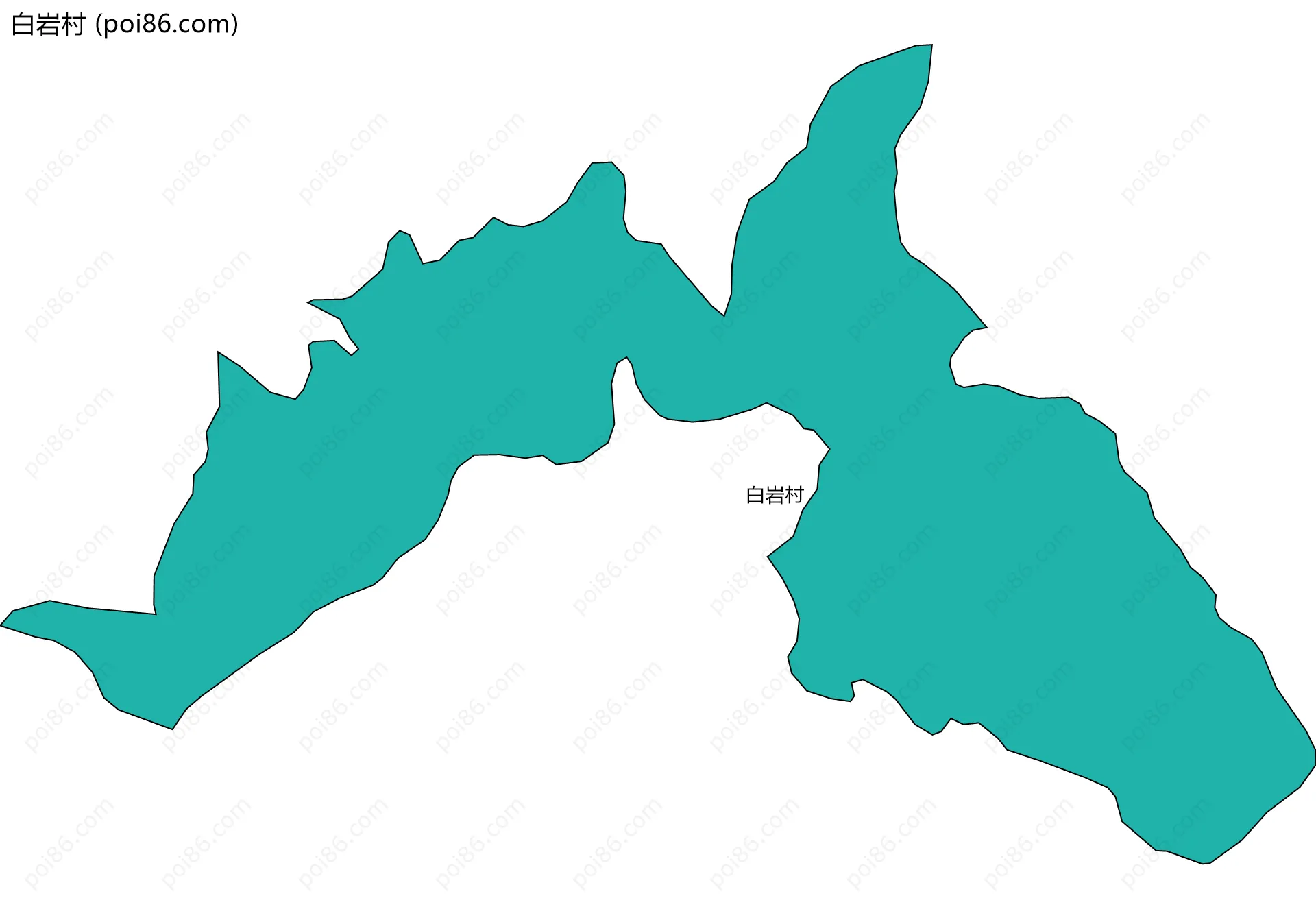 白岩村边界地图
