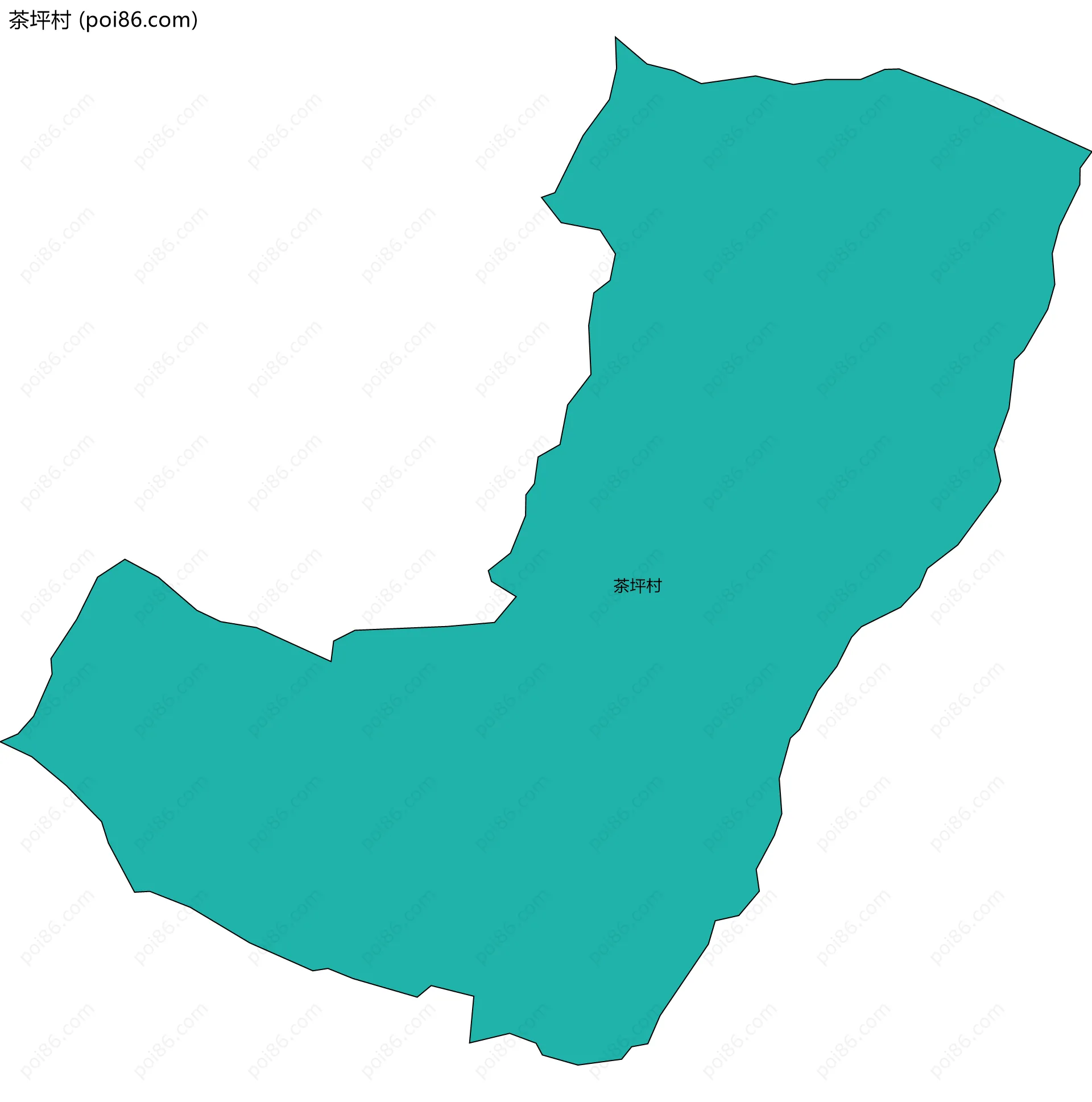 茶坪村边界地图