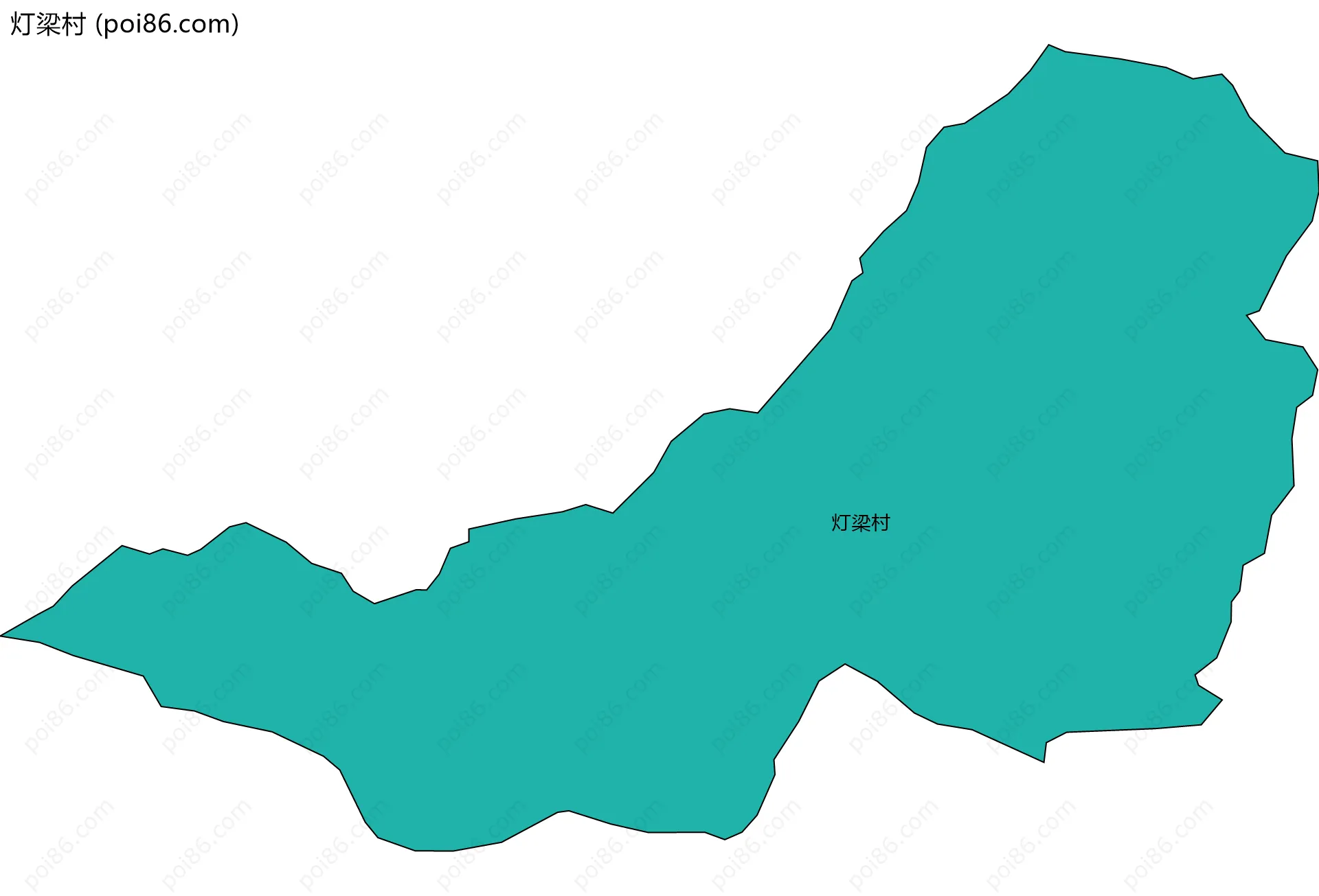灯梁村边界地图