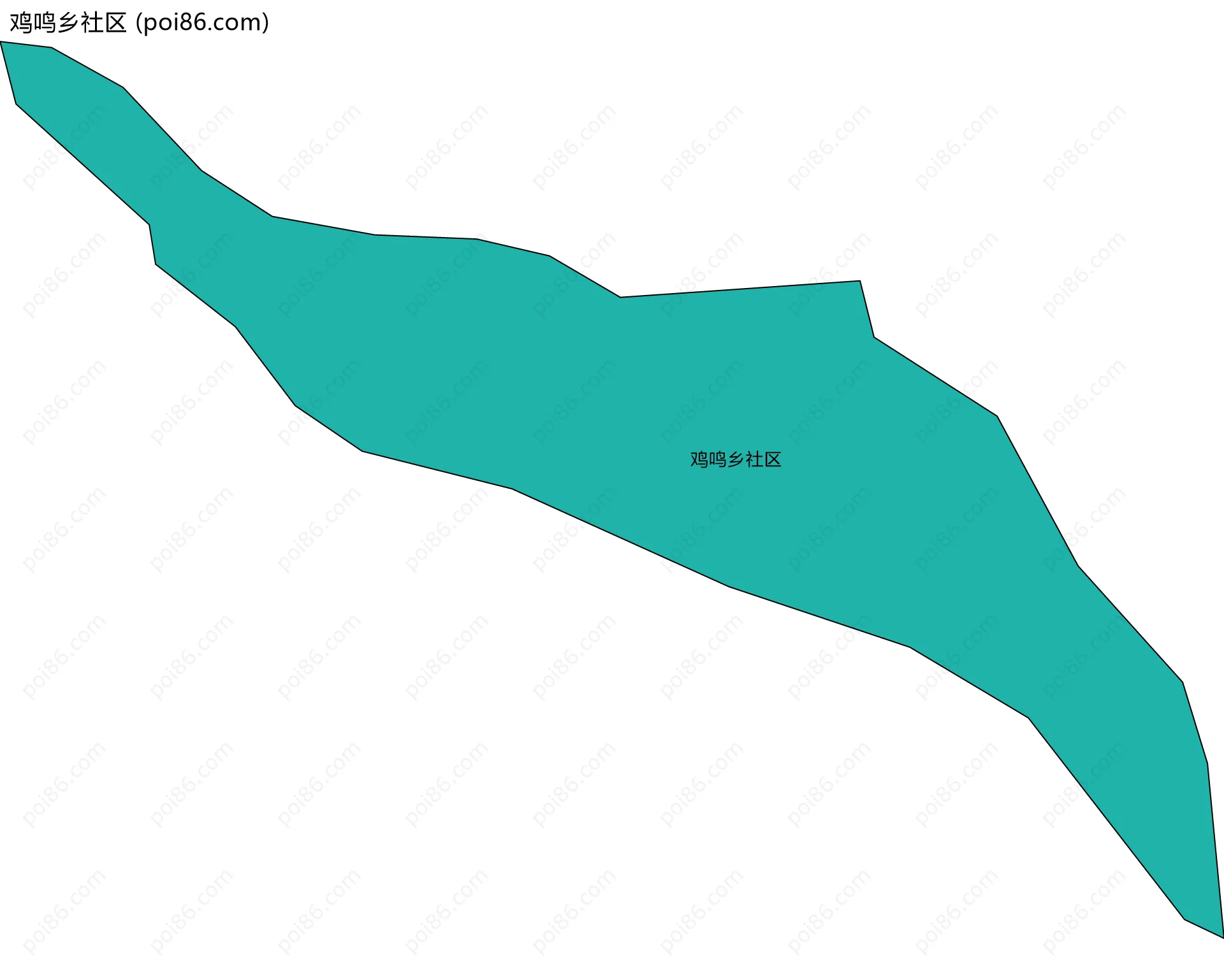 鸡鸣乡社区边界地图