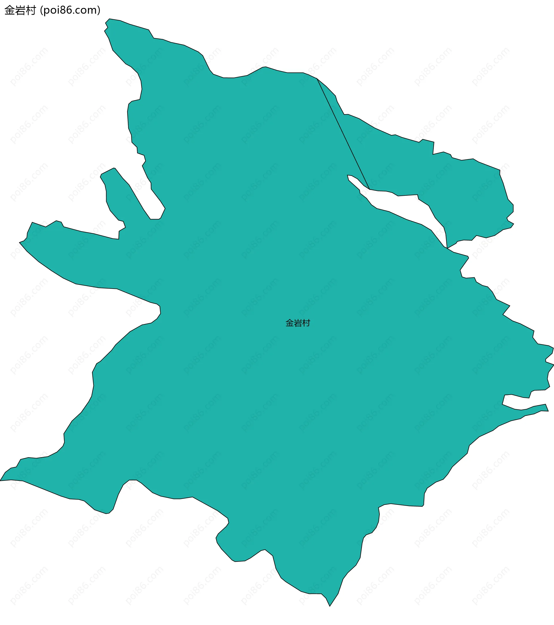 金岩村边界地图