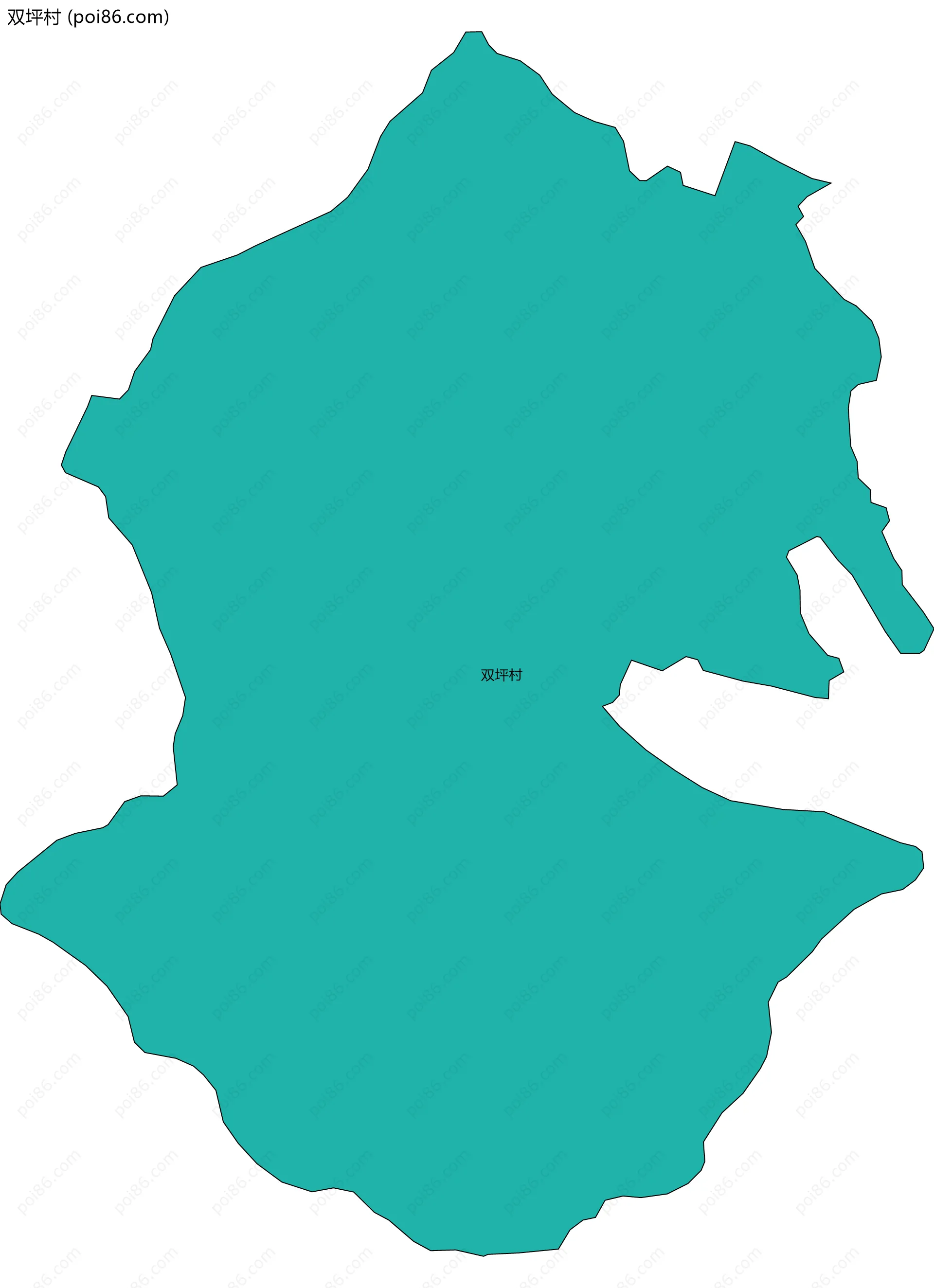 双坪村边界地图